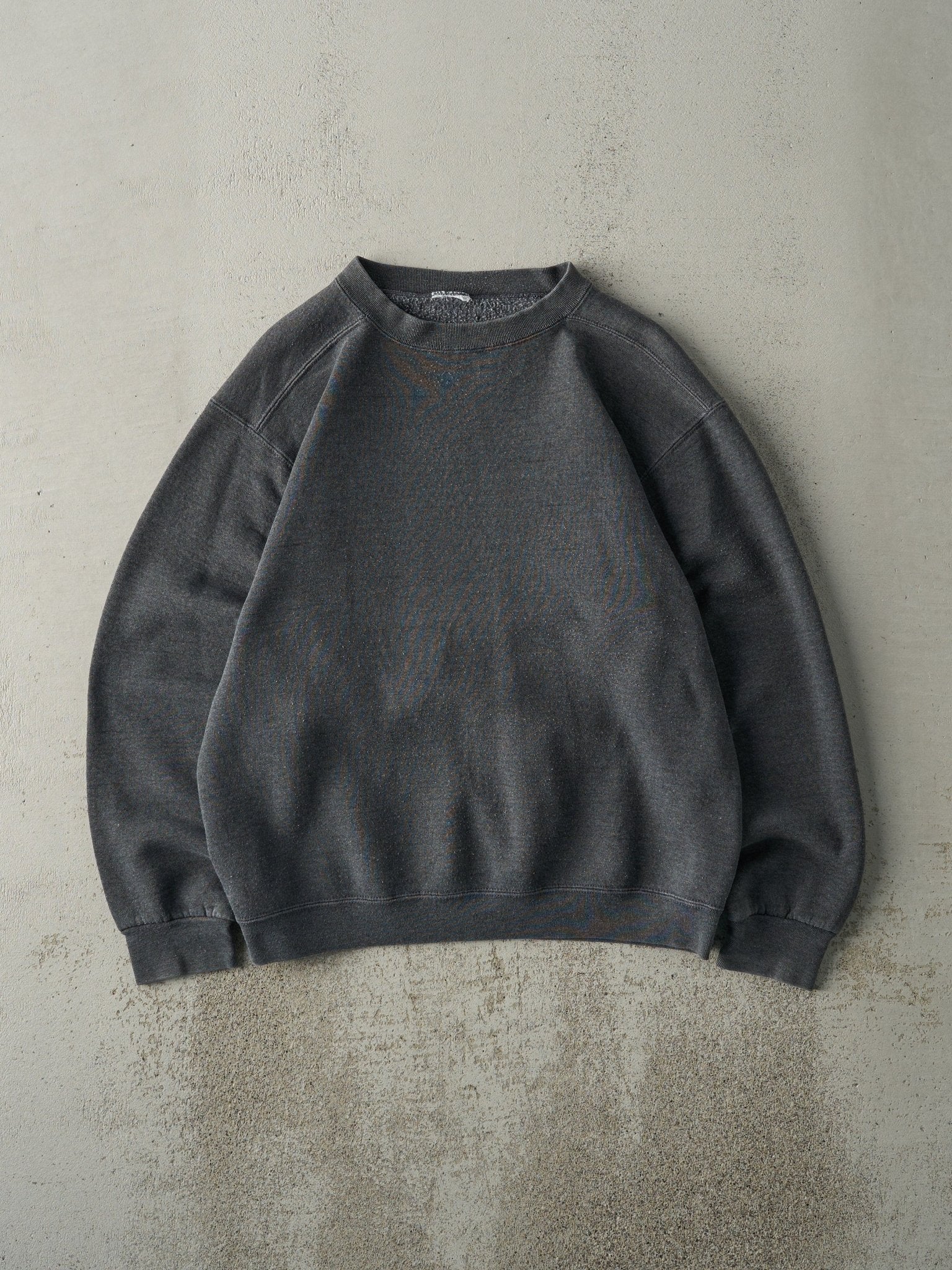 Vintage 90s Charcoal Grey Blank Crewneck (M)