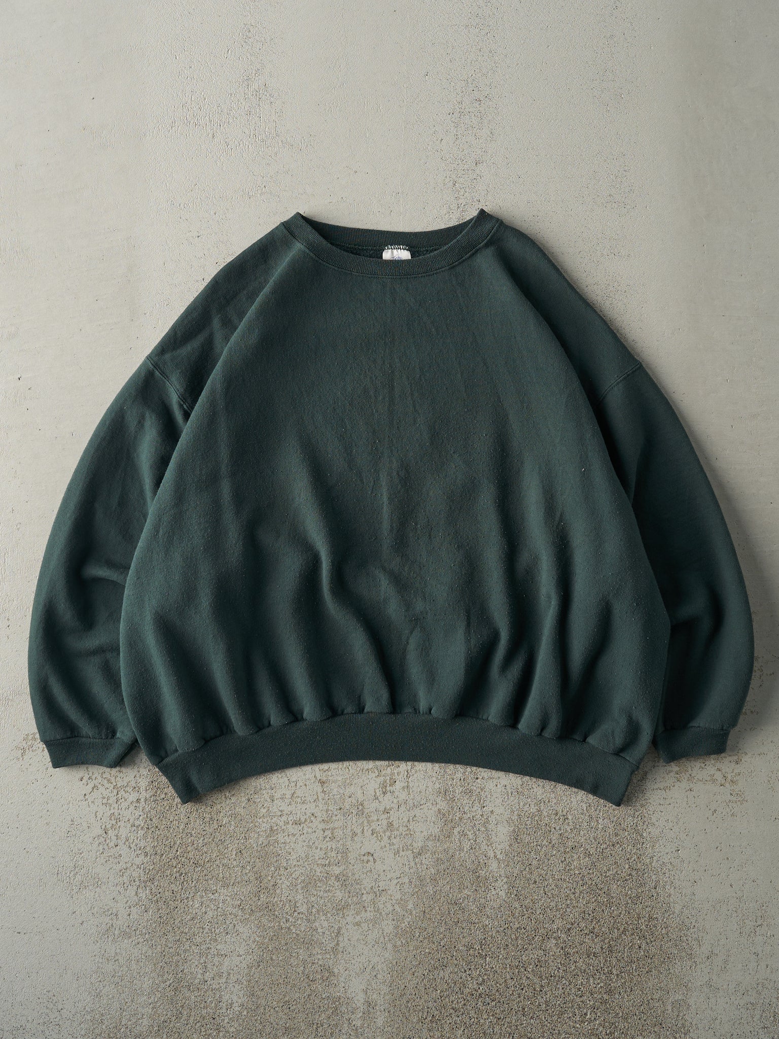 Vintage 90s Forest Green Blank Boxy Crewneck (XL)