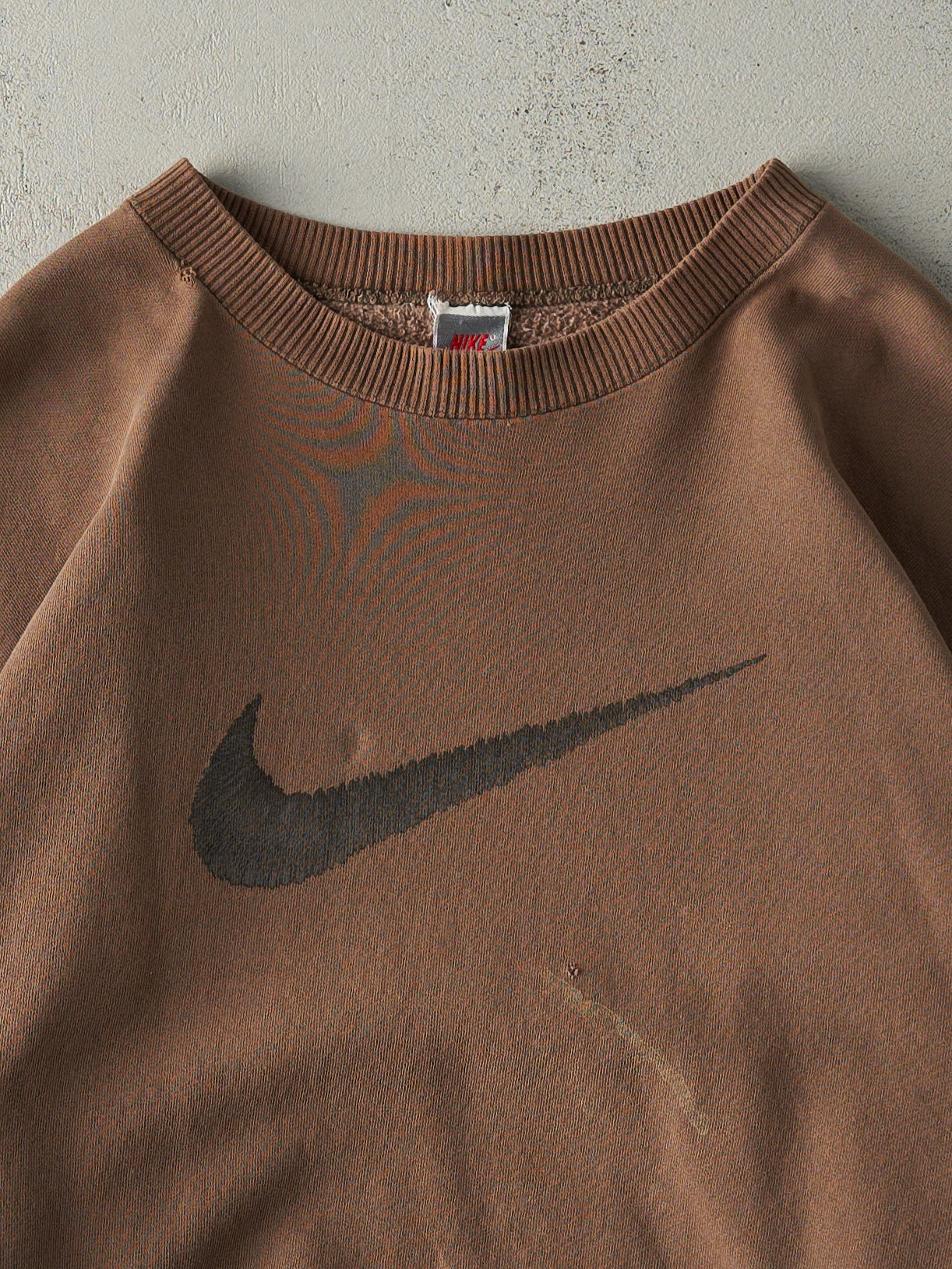 Vintage 90s Brown Nike Swoosh Crewneck (XL)