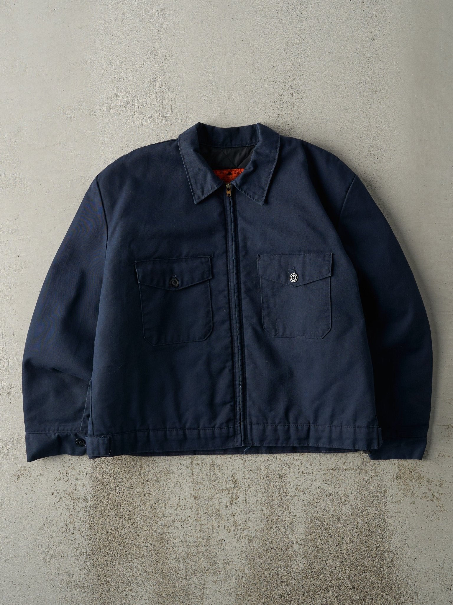 Vintage 80s Navy Blue Workwear Jacket (L/XL)