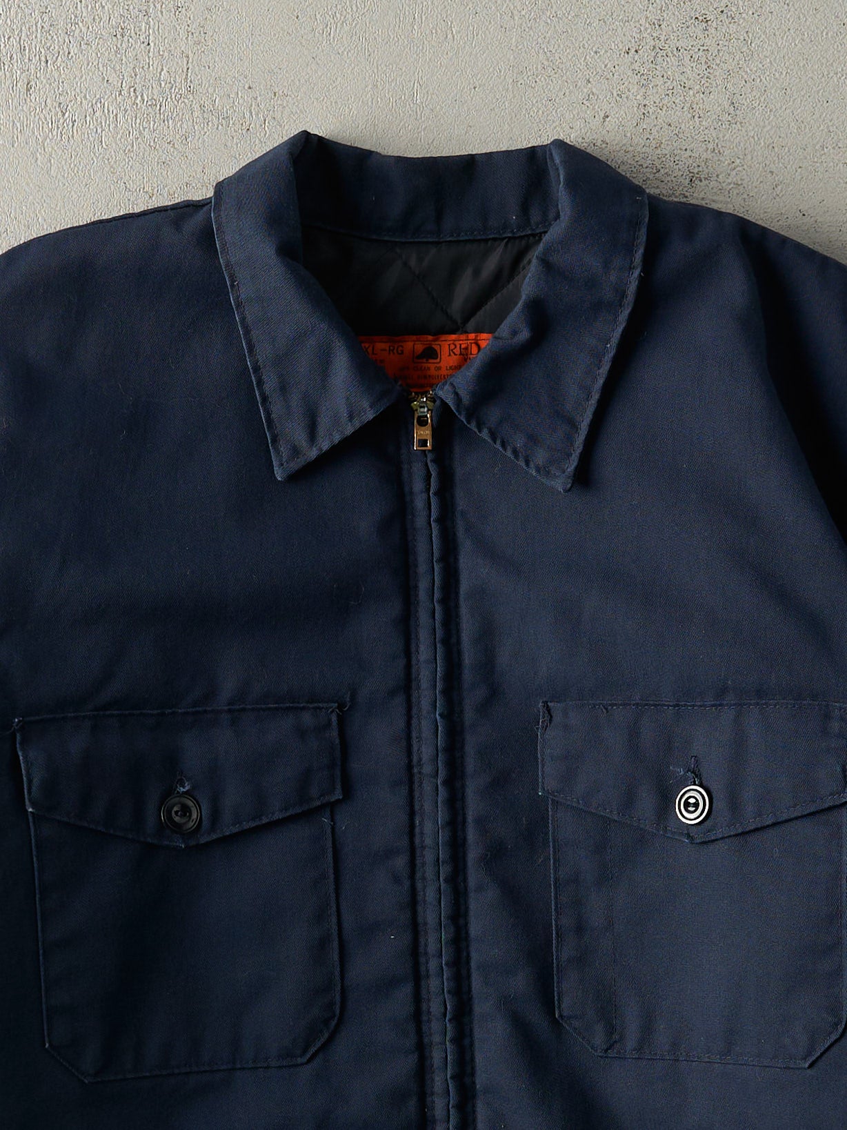 Vintage 80s Navy Blue Workwear Jacket (L/XL)