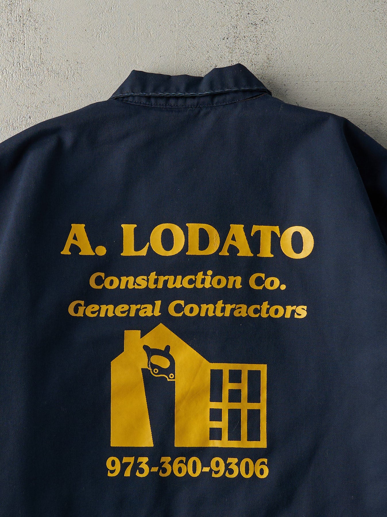 Vintage 80s Navy Blue Workwear Jacket (L/XL)