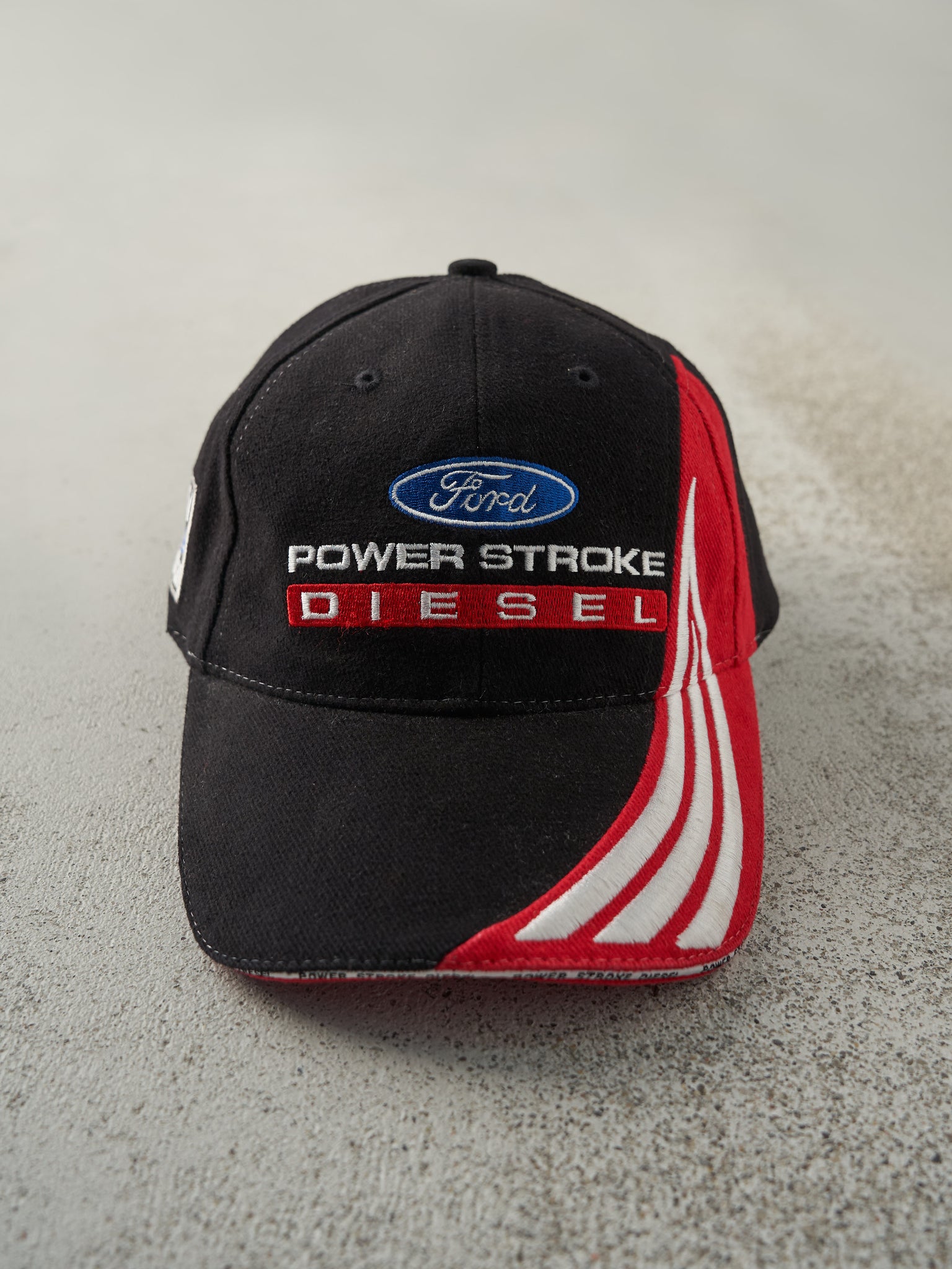 Vintage Y2K Black Ford Power Stroke Diesel Strap Back Hat