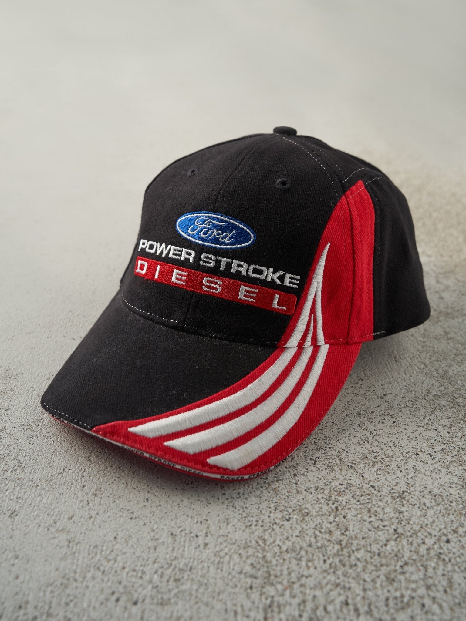 Vintage Y2K Black Ford Power Stroke Diesel Strapback Hat