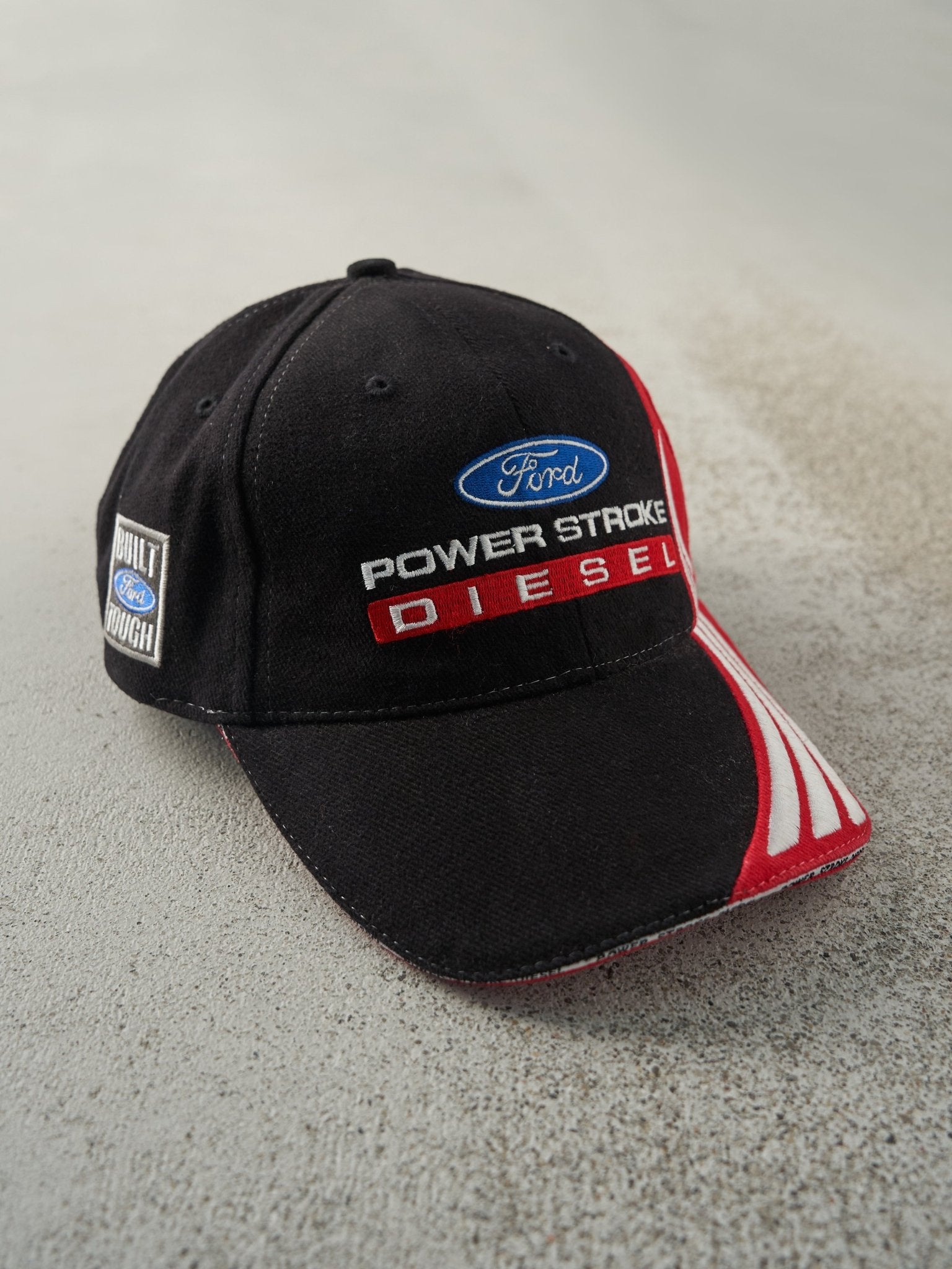 Vintage Y2K Black Ford Power Stroke Diesel Strapback Hat