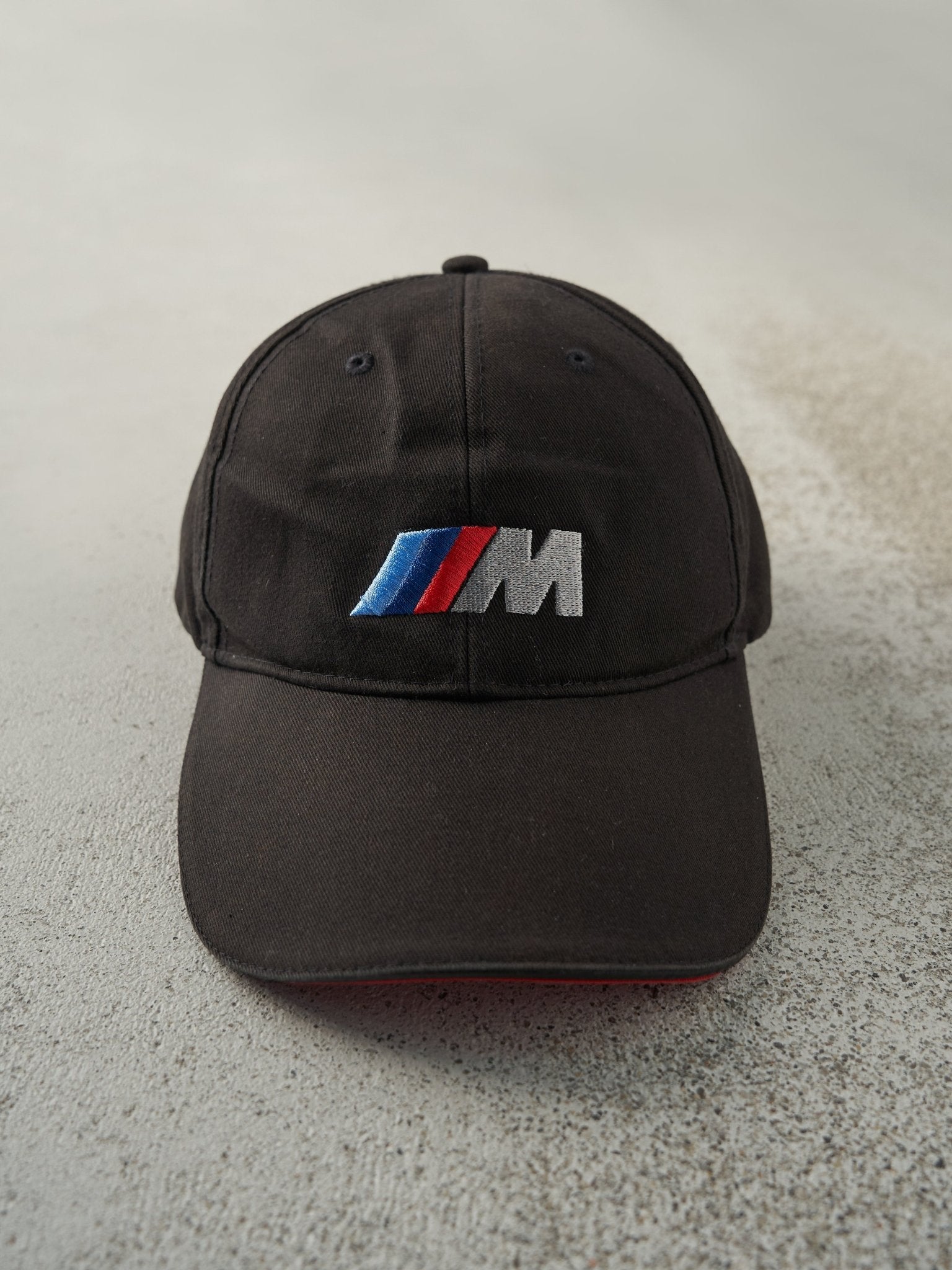 Vintage Y2K Black Embroidered BMW M Series Strapback Hat