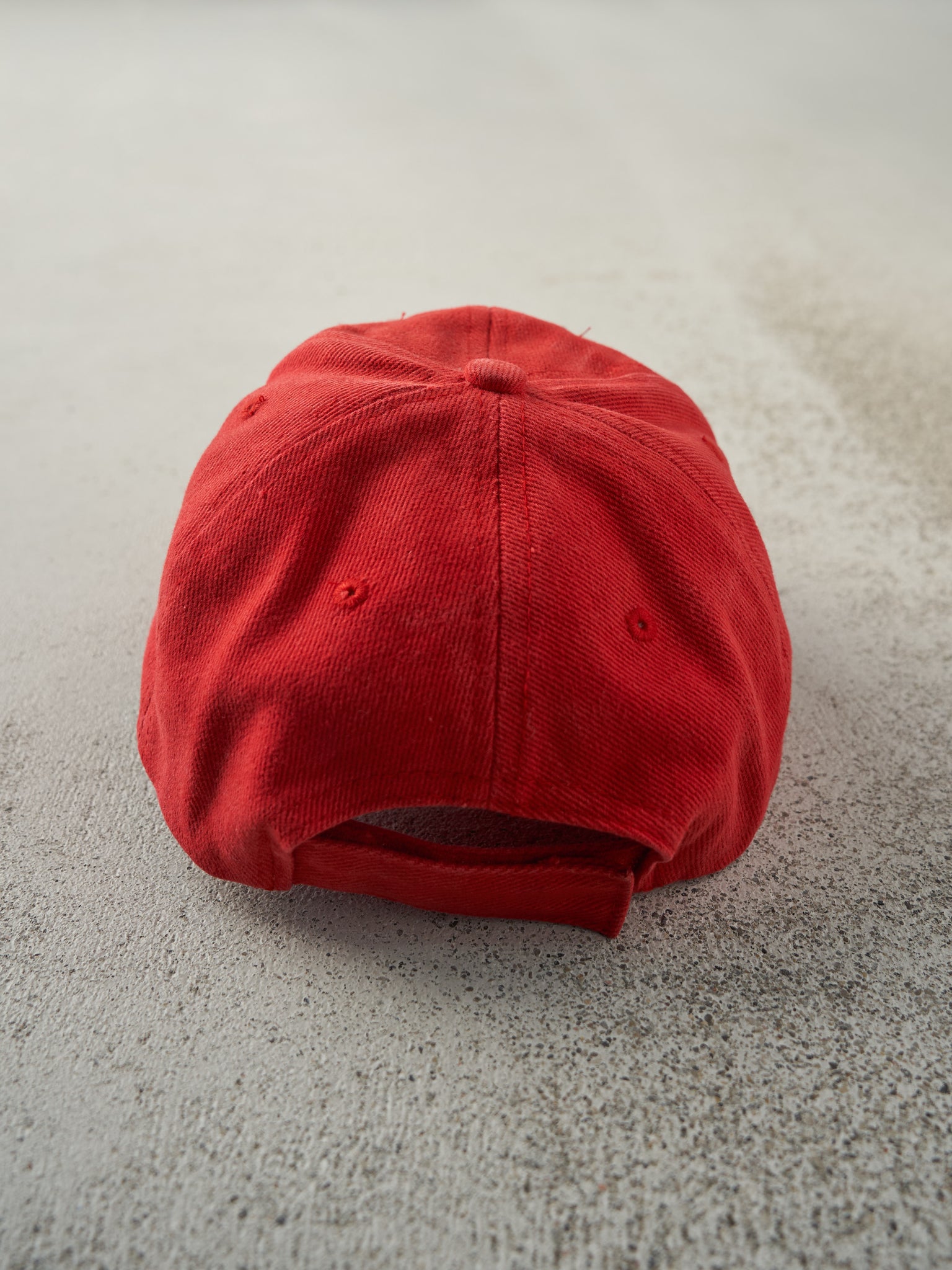 Vintage Y2K Red Embroidered Ferrari Velcro Back Hat