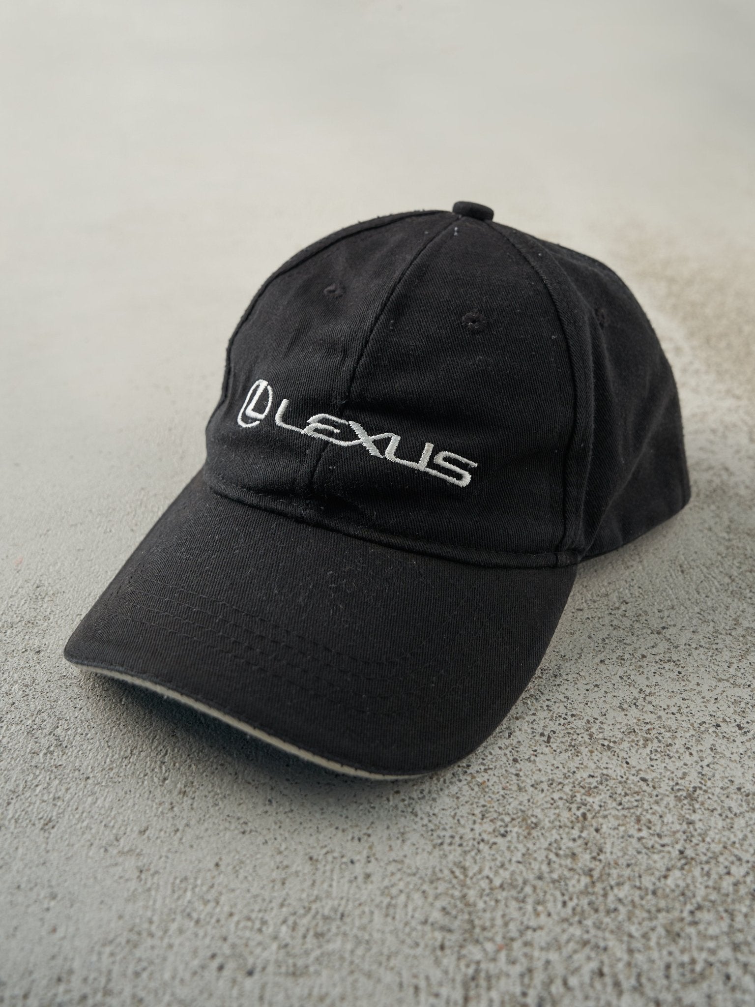Vintage 90s Black Lexus Embroidered Strapback Hat