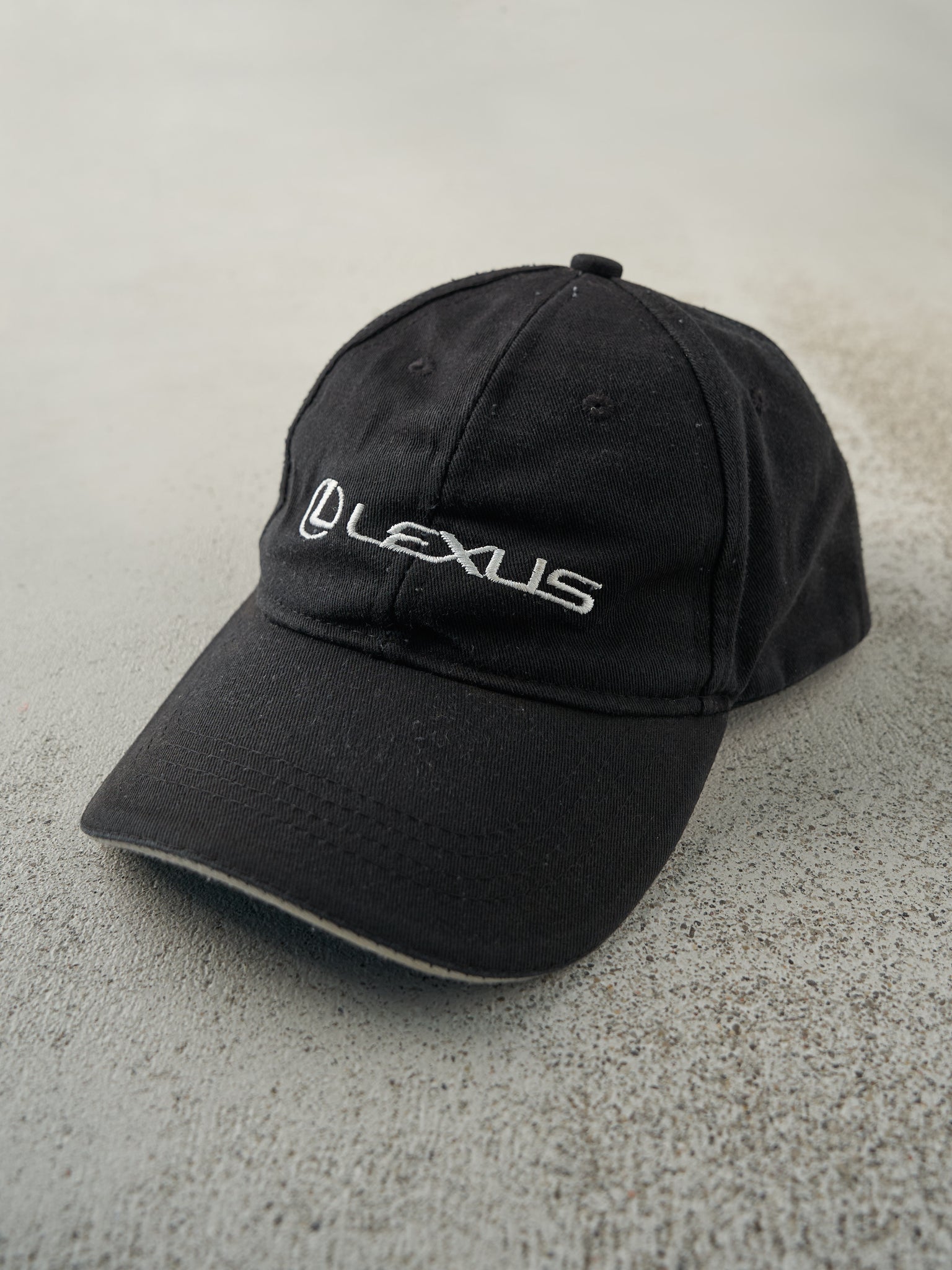 Vintage 90s Black Lexus Embroidered Strap Back Hat