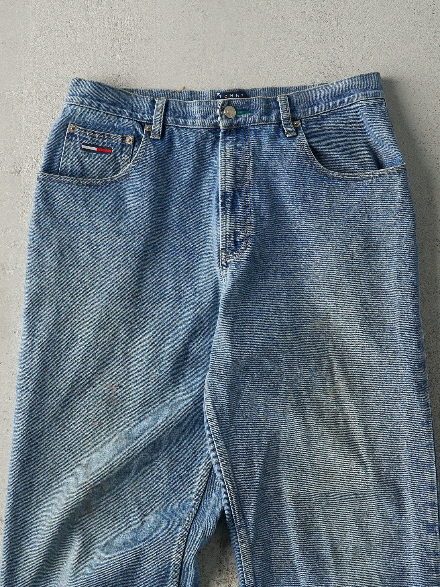 Vintage 90s Light Wash Tommy Jeans (33x30.5)