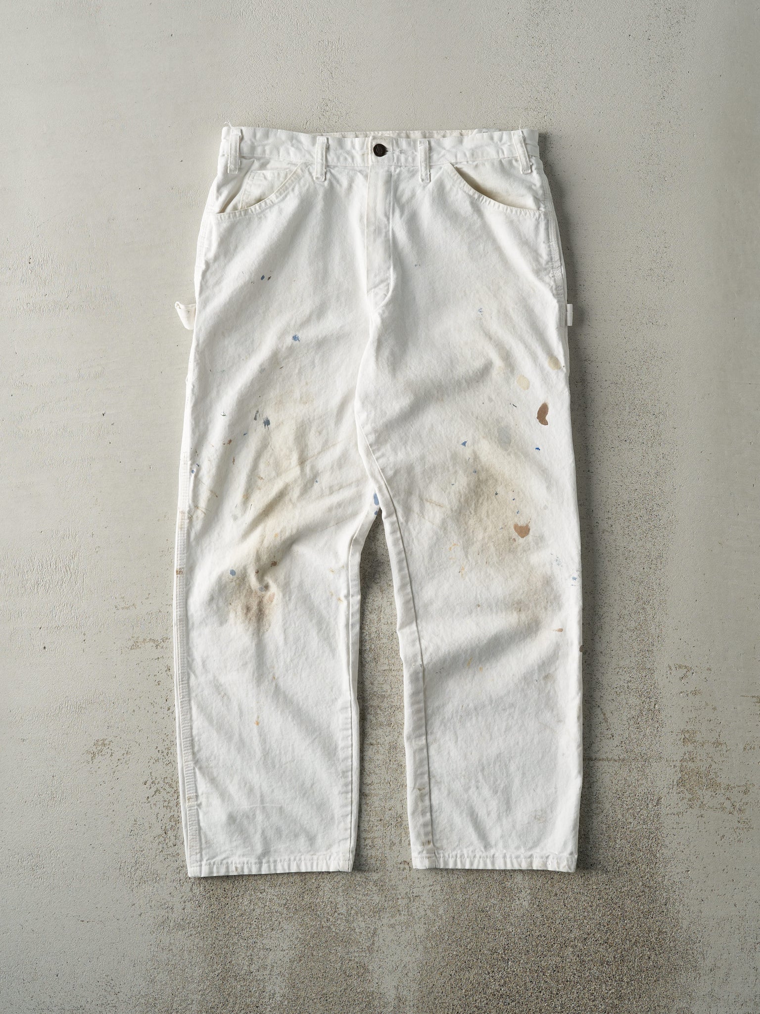 Vintage 90s White Dickies Carpenter Pants (32x27.5)