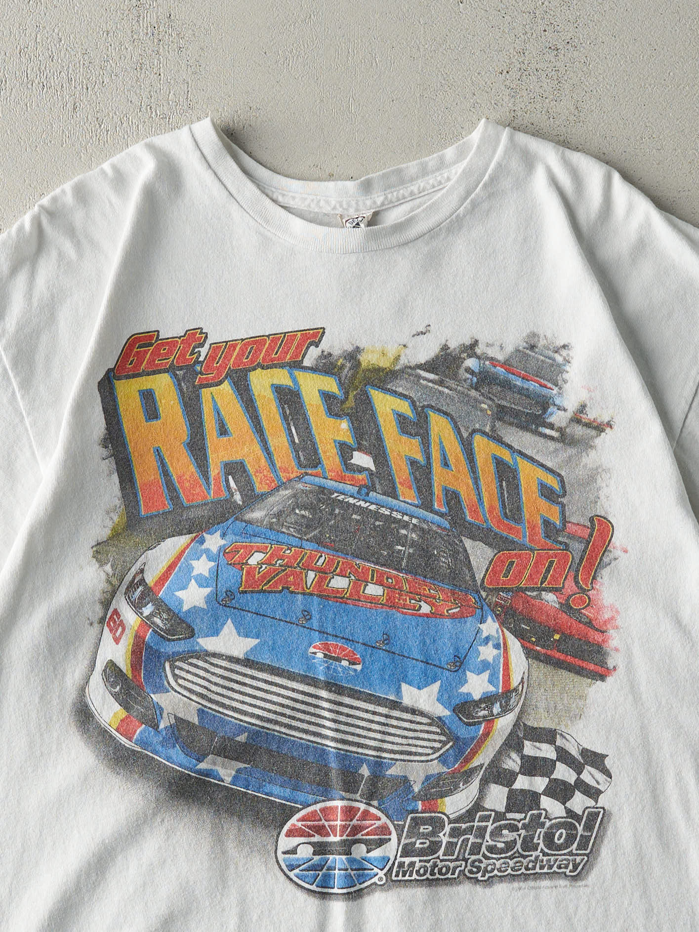 14' White Bristol Motors Speedway Racing Tee (M/L)