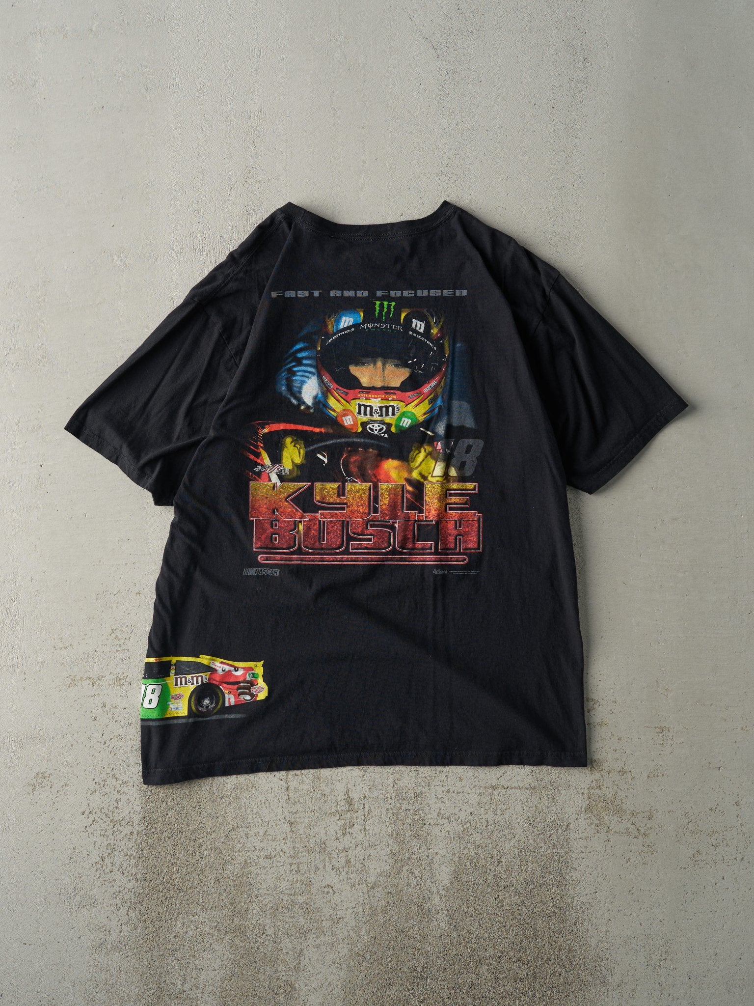Vintage 12' Black M&M Kyle Busch Nascar Racing Tee (M/L)