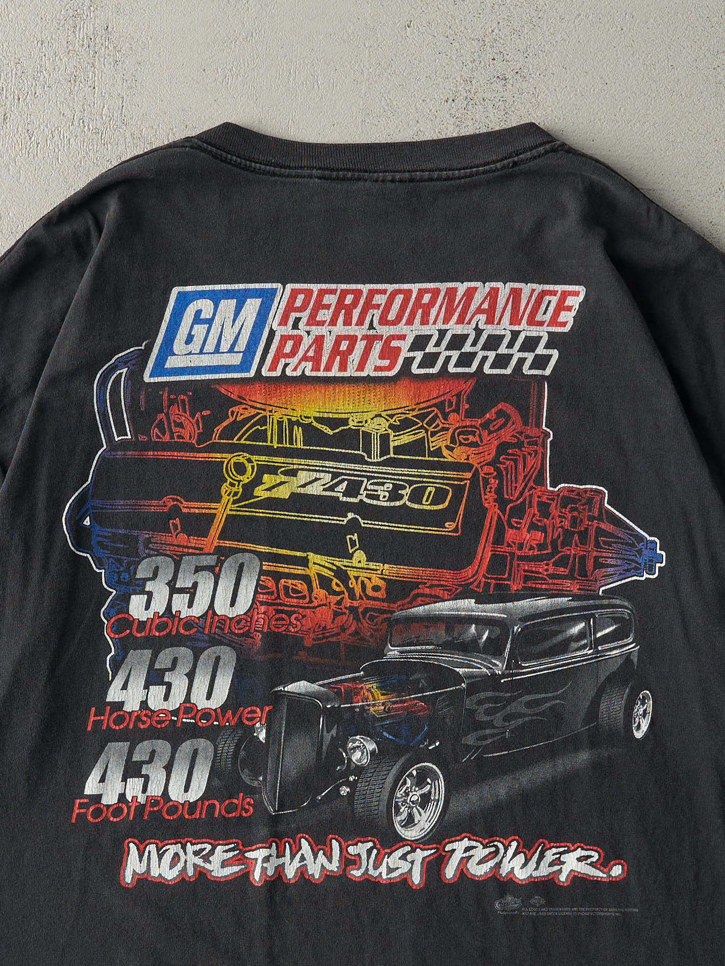 Vintage Y2K Faded Black GM Performance Parts Tee (L/XL)