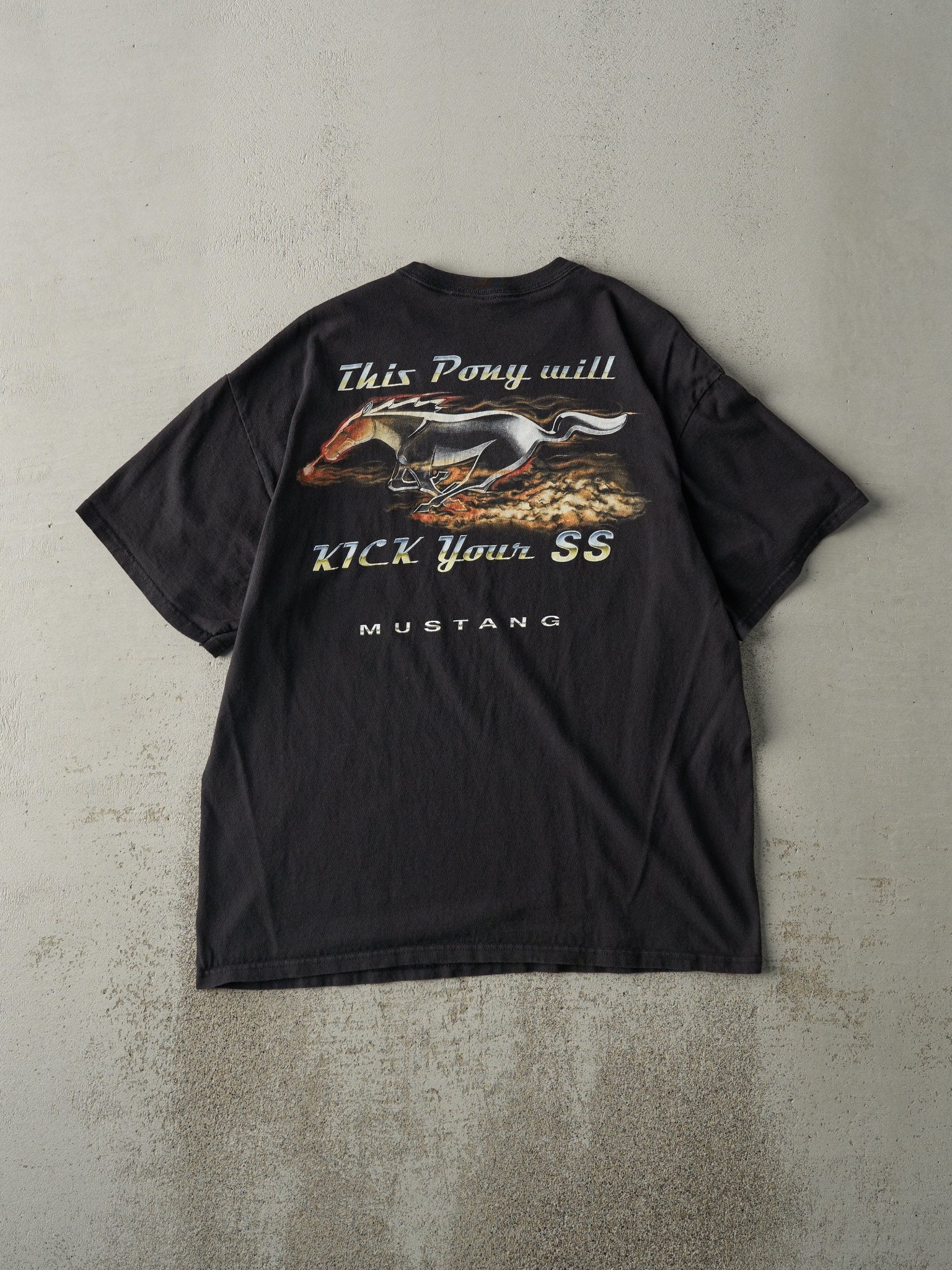 Vintage Y2K Black Ford Mustang Tee (M/L)