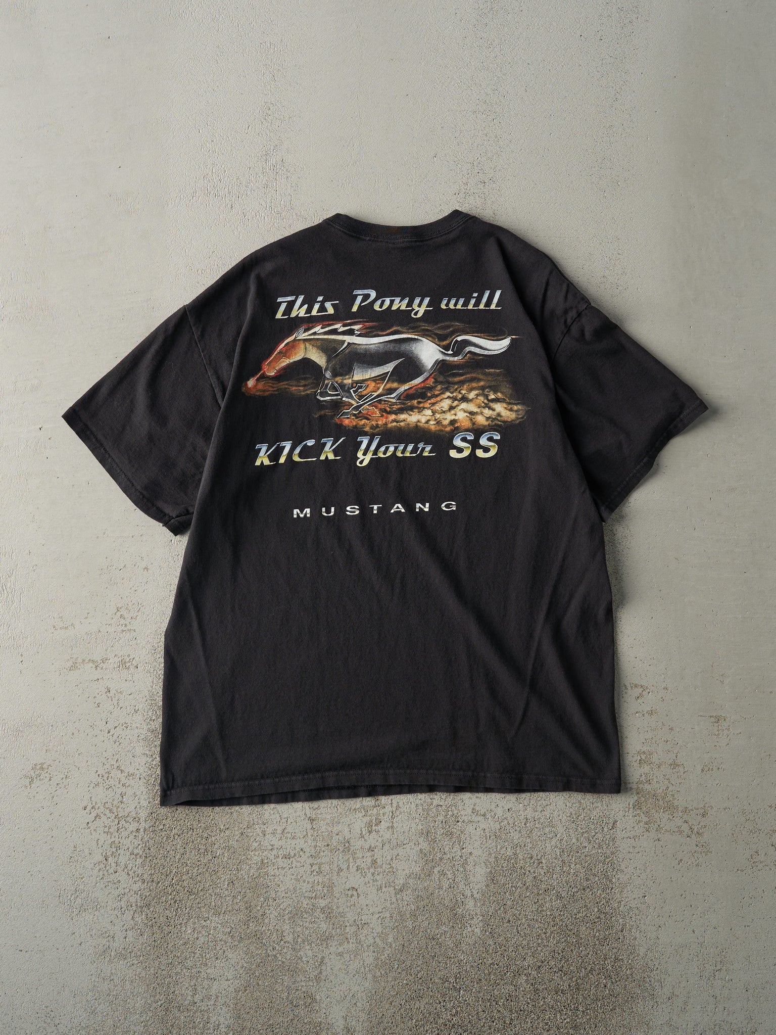 Vintage Y2K Black Ford Mustang Tee (M/L)