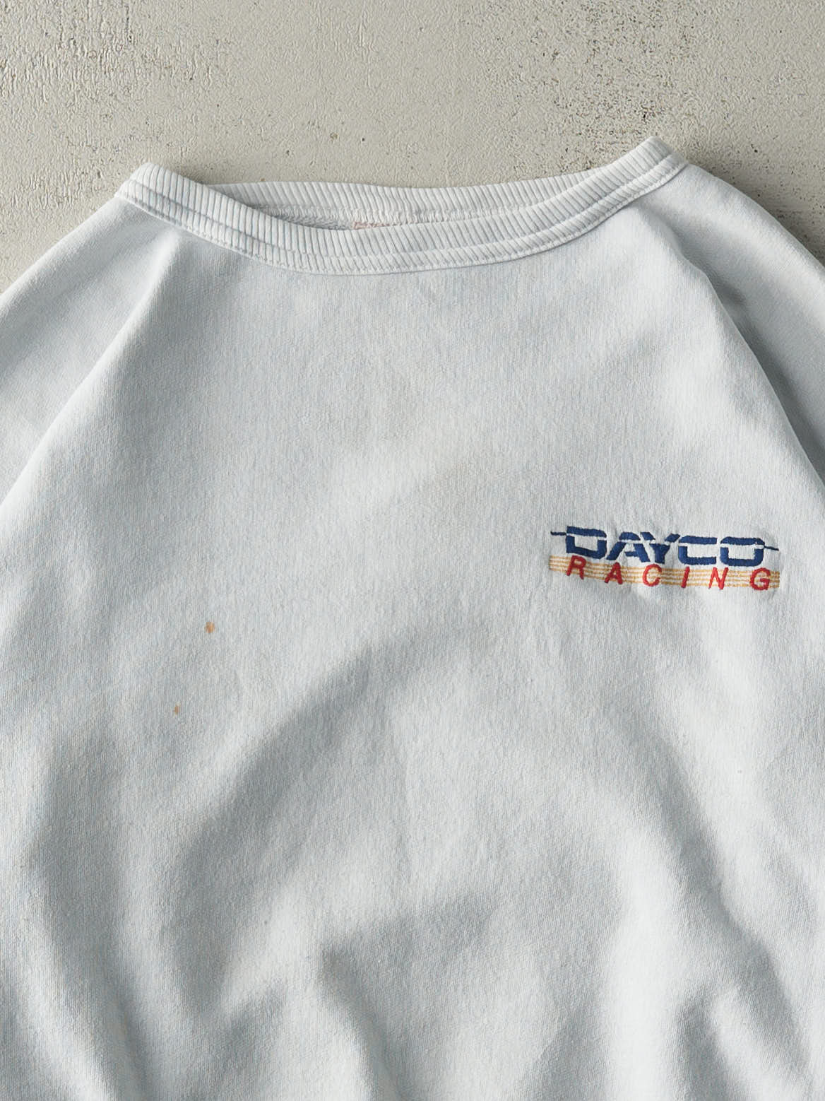 Vintage Y2K White Dayco Racing Boxy Crewneck (M/L)