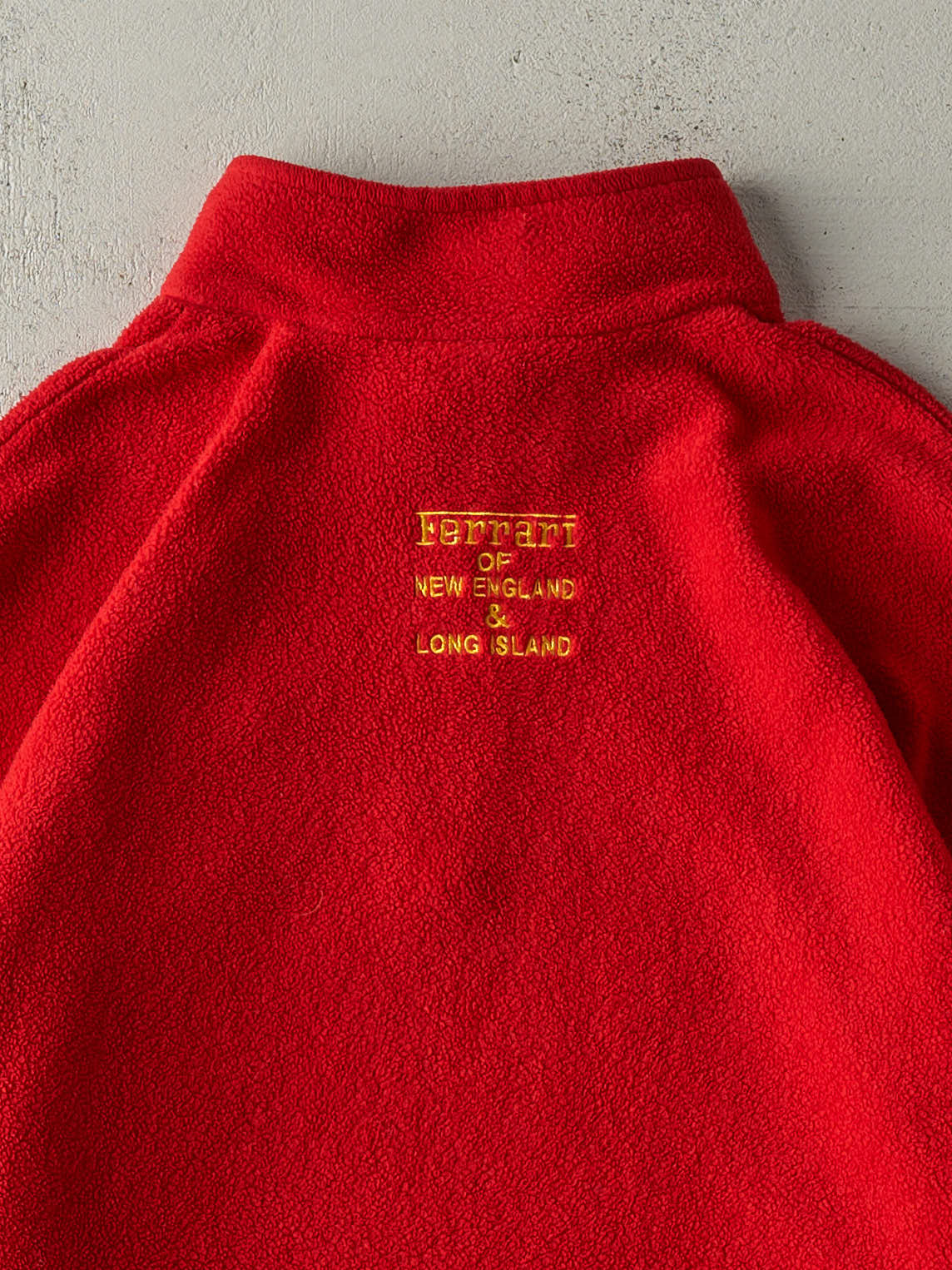 Vintage 90s Red Ferrari of New England Quarter Zip Fleece (XL)