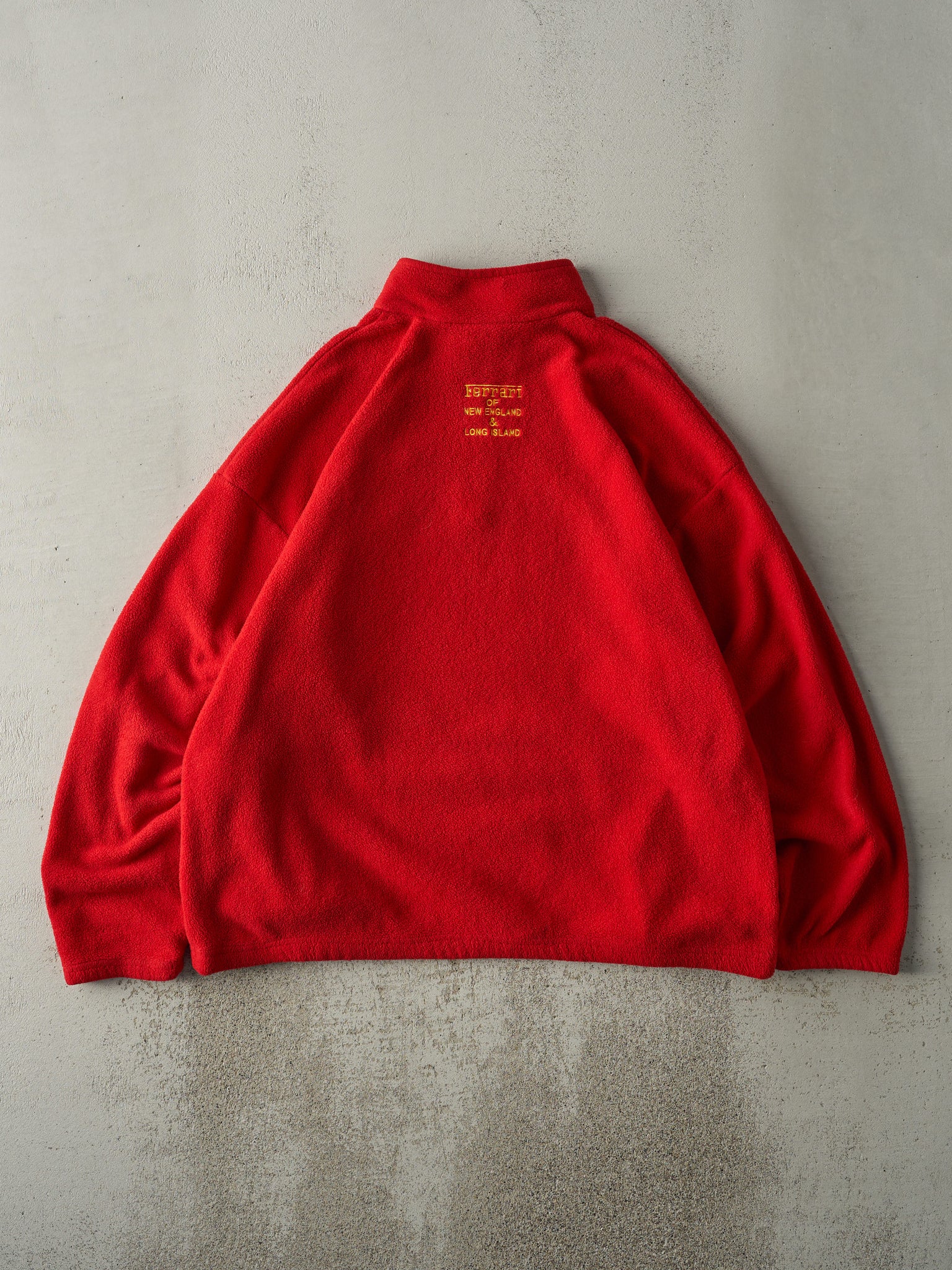 Vintage 90s Red Ferrari of New England Quarter Zip Fleece (XL)