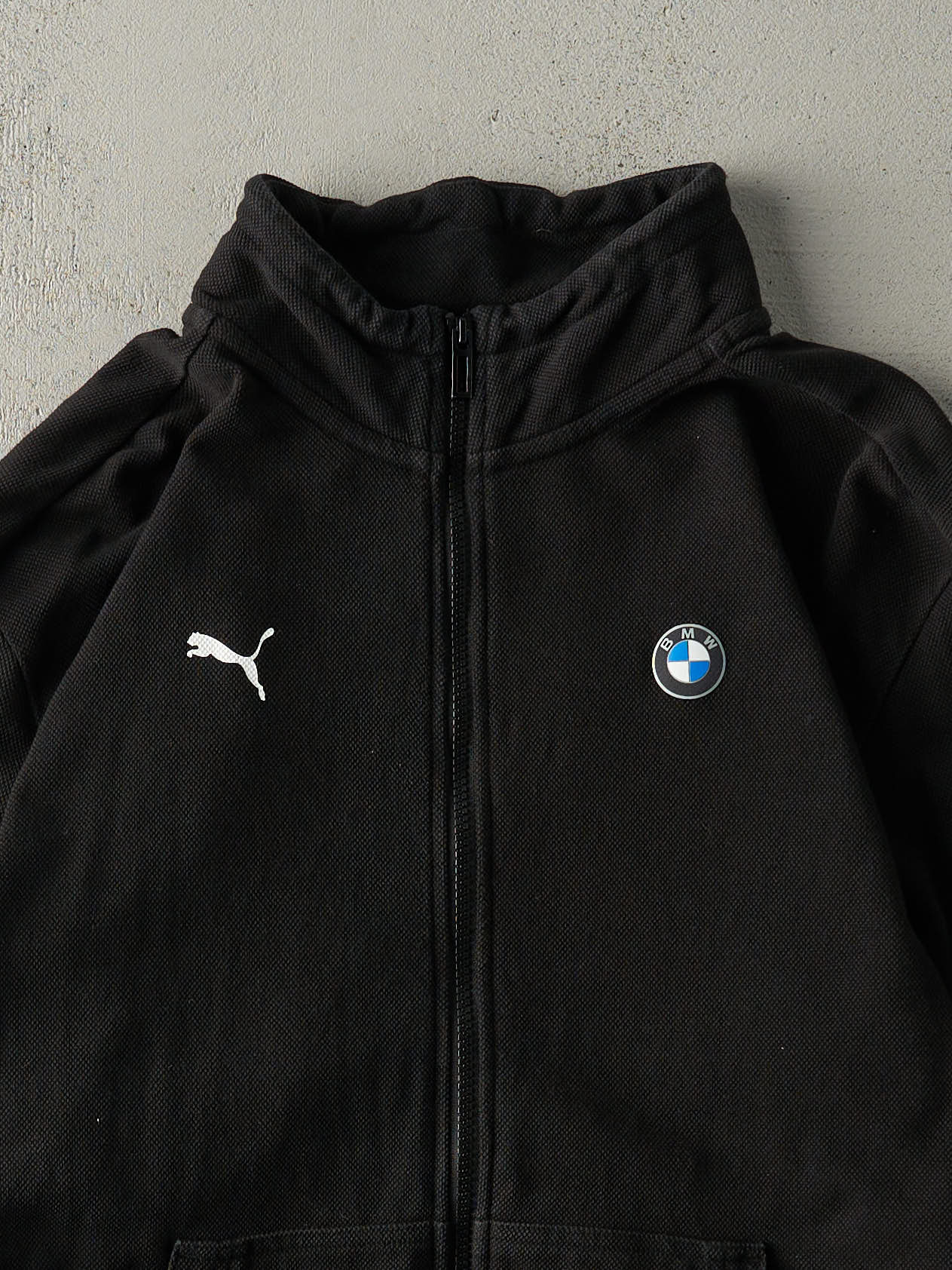 Vintage Y2K Black BMW M Series Zip Up Sweatshirt (M/L)