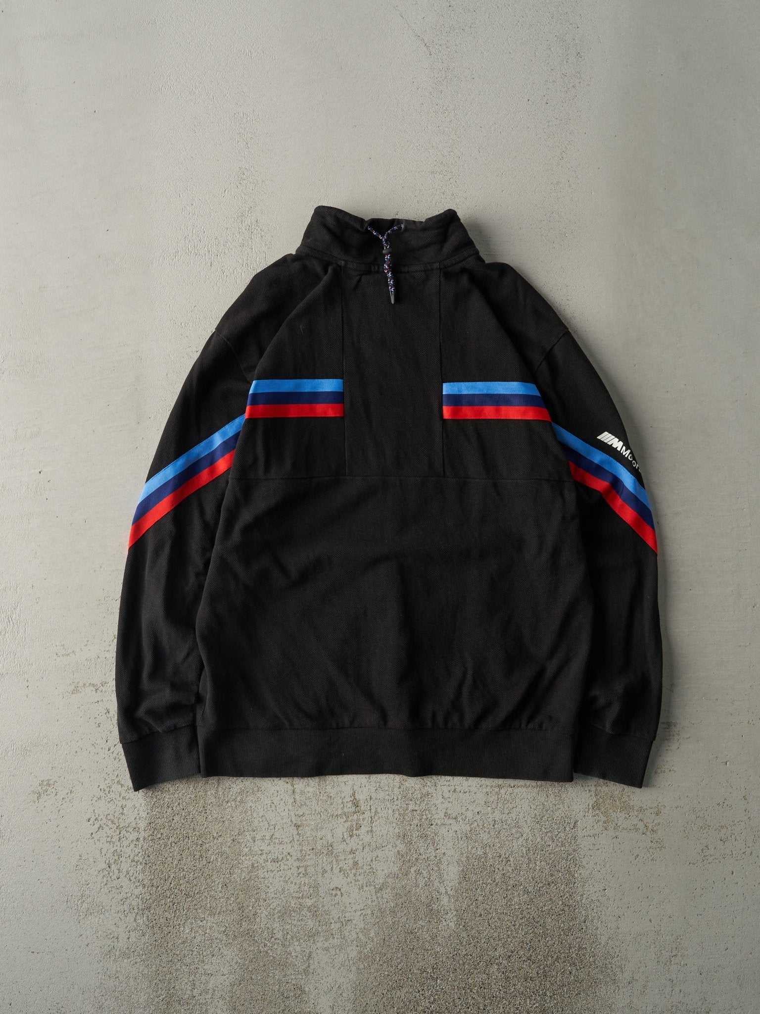 Vintage Y2K Black BMW M Series Zip Up Sweatshirt (M/L)