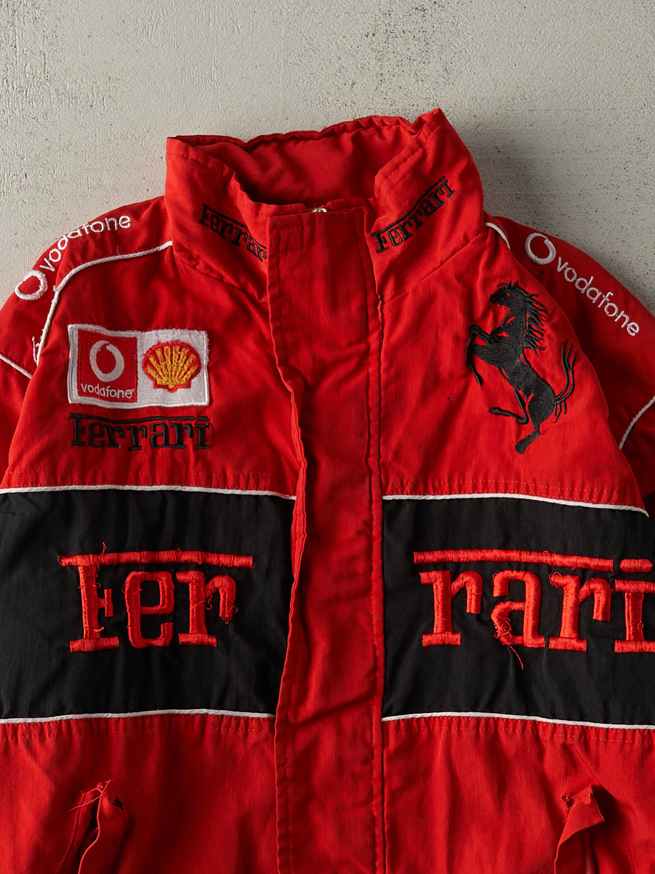 Vintage 90s Red Ferrari F-1 Racing Jacket (S/M)