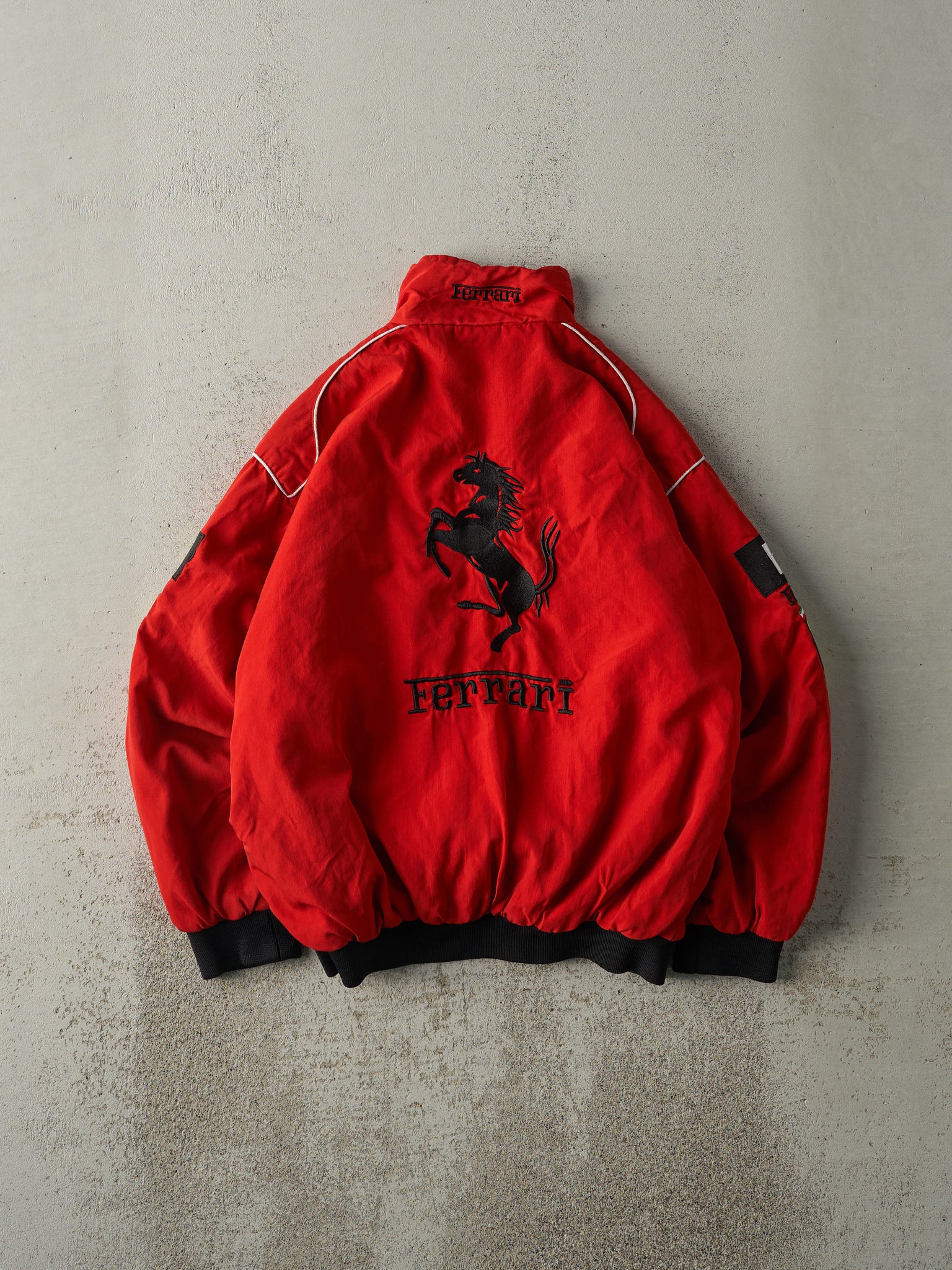 Vintage 90s Red Ferrari F-1 Racing Jacket (S/M)