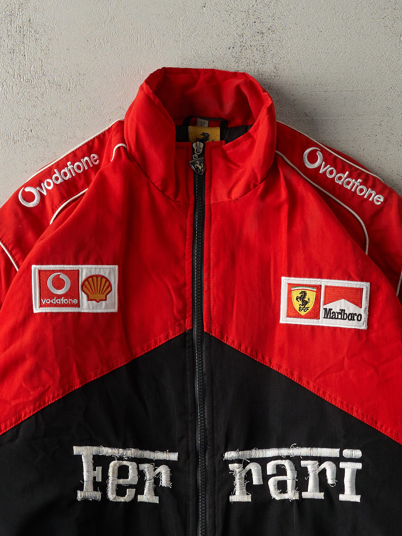 Vintage 90s Red Ferrari x Marlboro Racing Jacket (L/XL