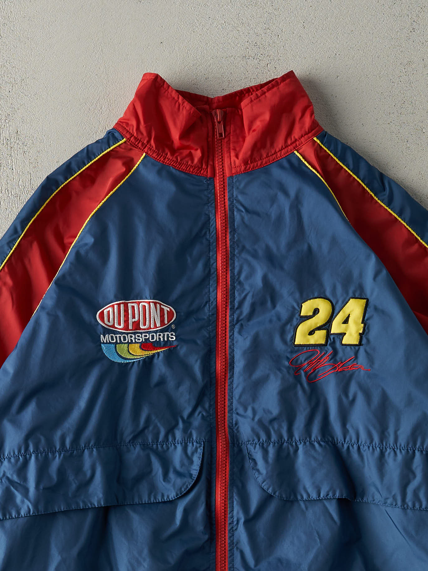 Vintage Y2K Blue & Red Jeff Gordon Nascar Racing Nylon Jacket (L)