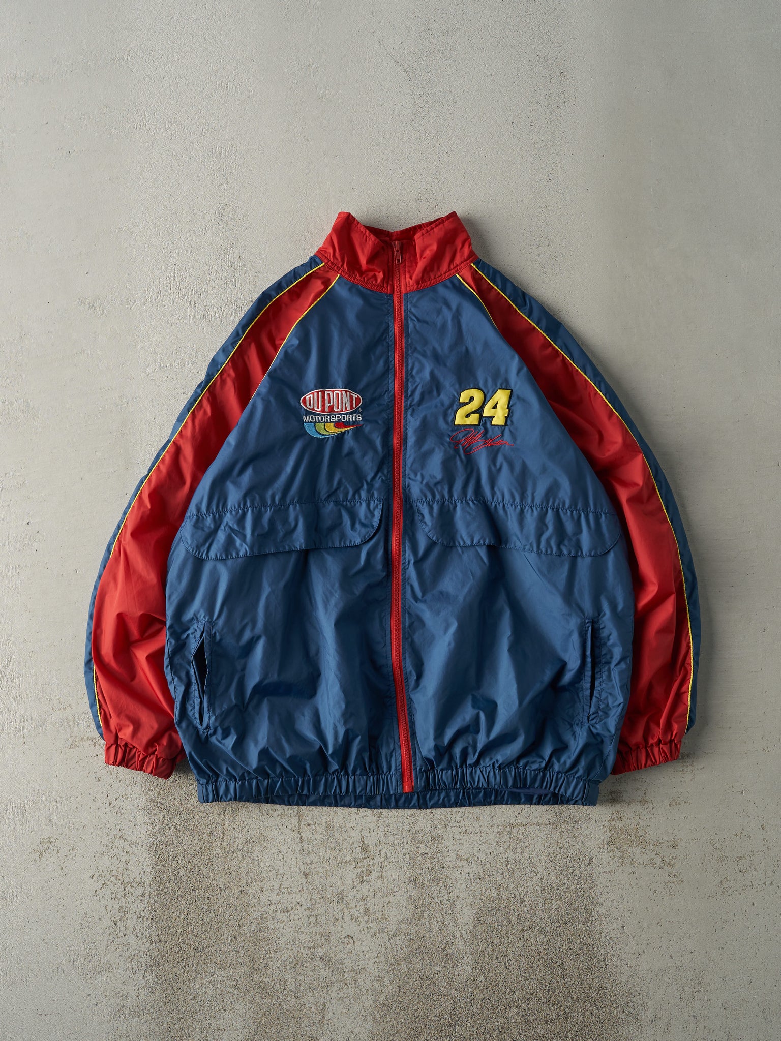 Vintage Y2K Blue & Red Jeff Gordon Nascar Racing Nylon Jacket (L)