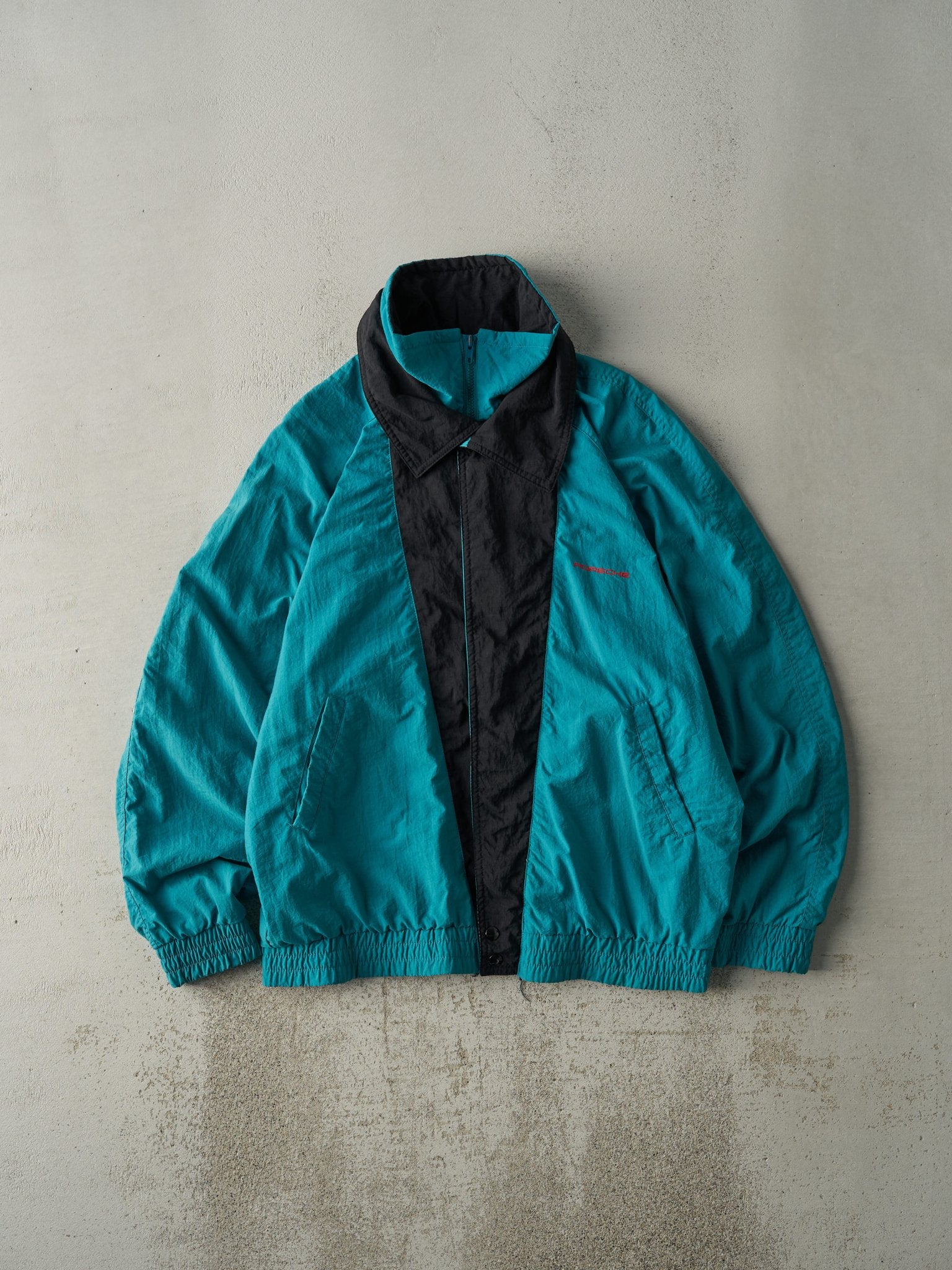 Vintage 90s Teal & Black Porsche Nylon Jacket (M/L)