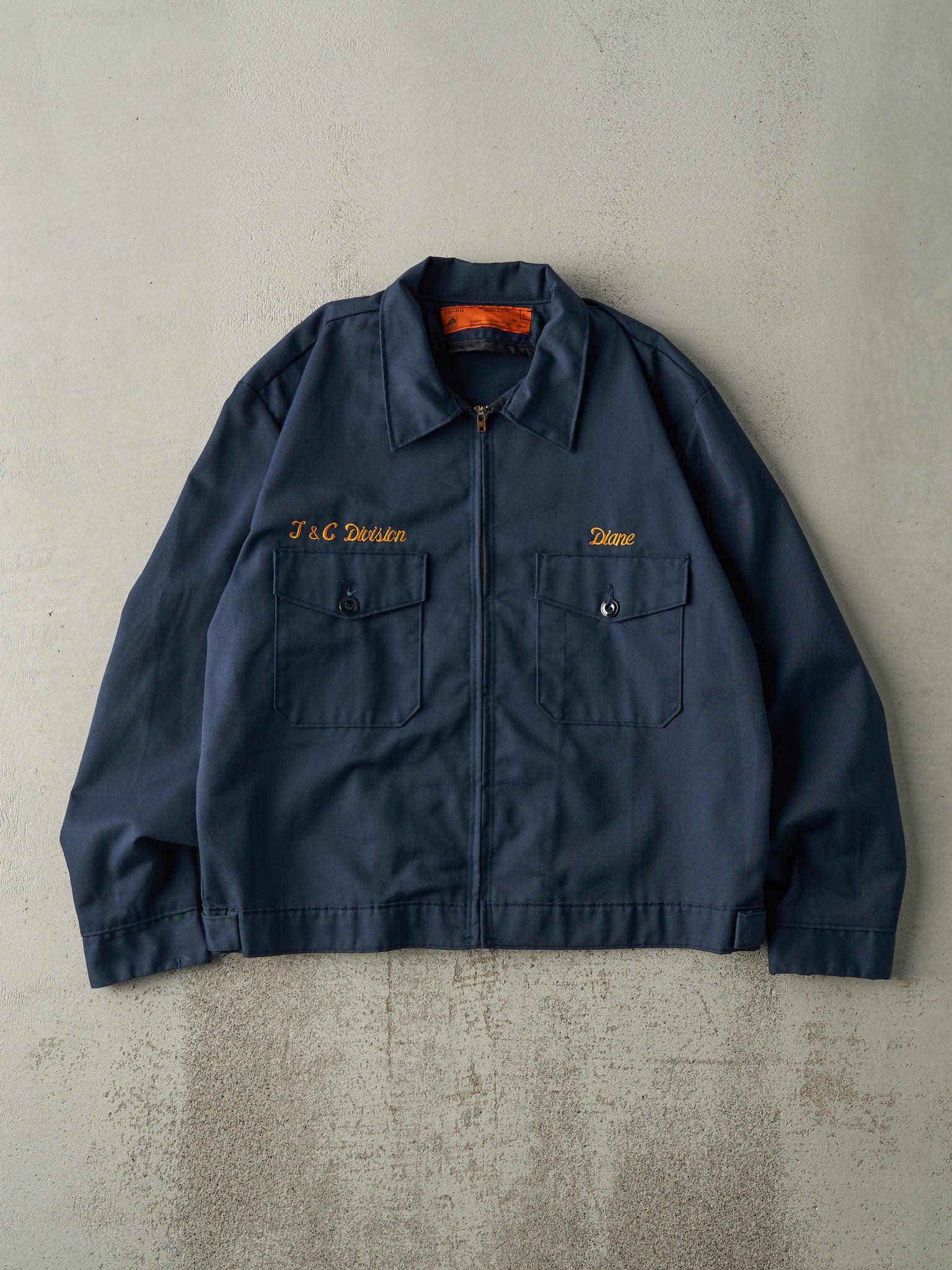 Vintage 80s Navy Blue Ford Mechanic Jacket (L)