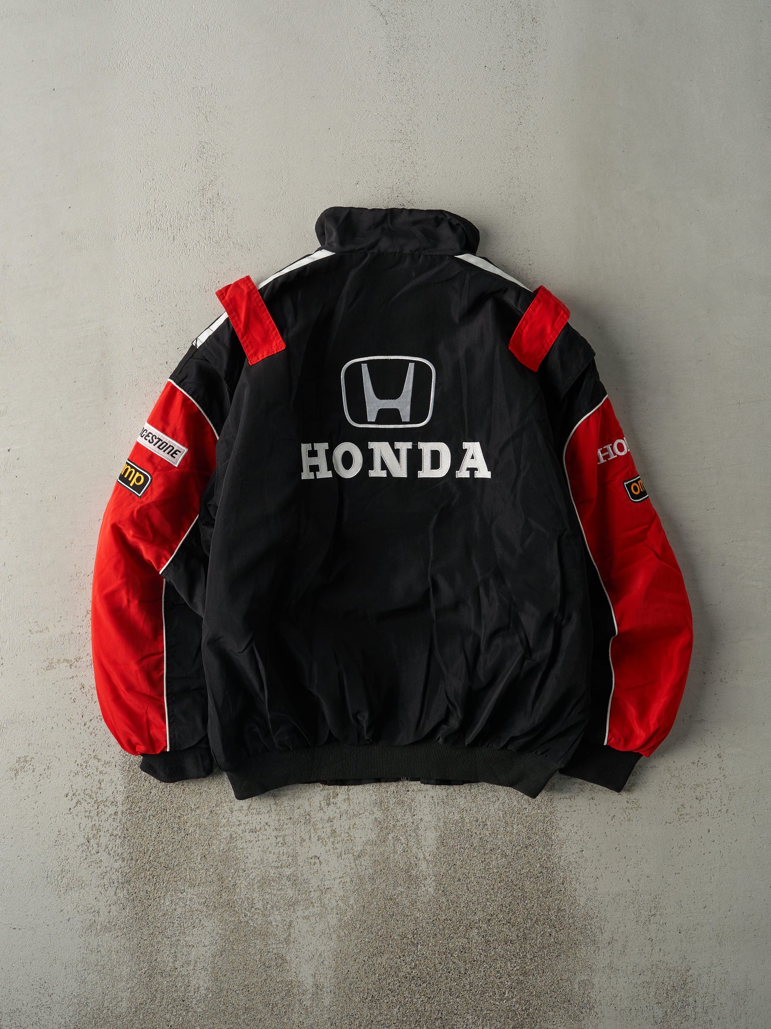 Vintage Y2K Black & Red F-1 Honda Racing Jacket (XL)