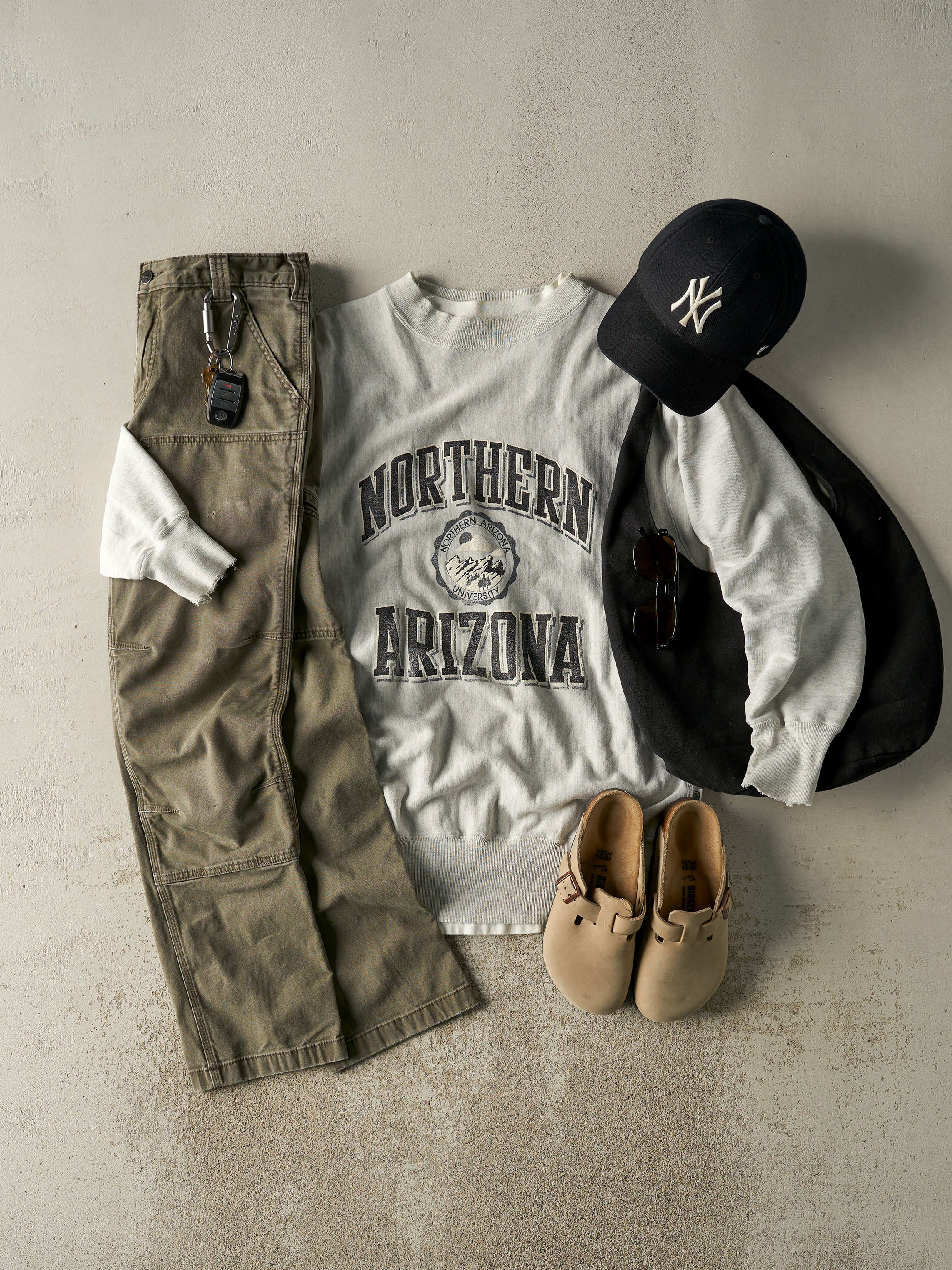 Vintage 90s Heather Grey Northern Arizona University Crewneck (XL/XXL)