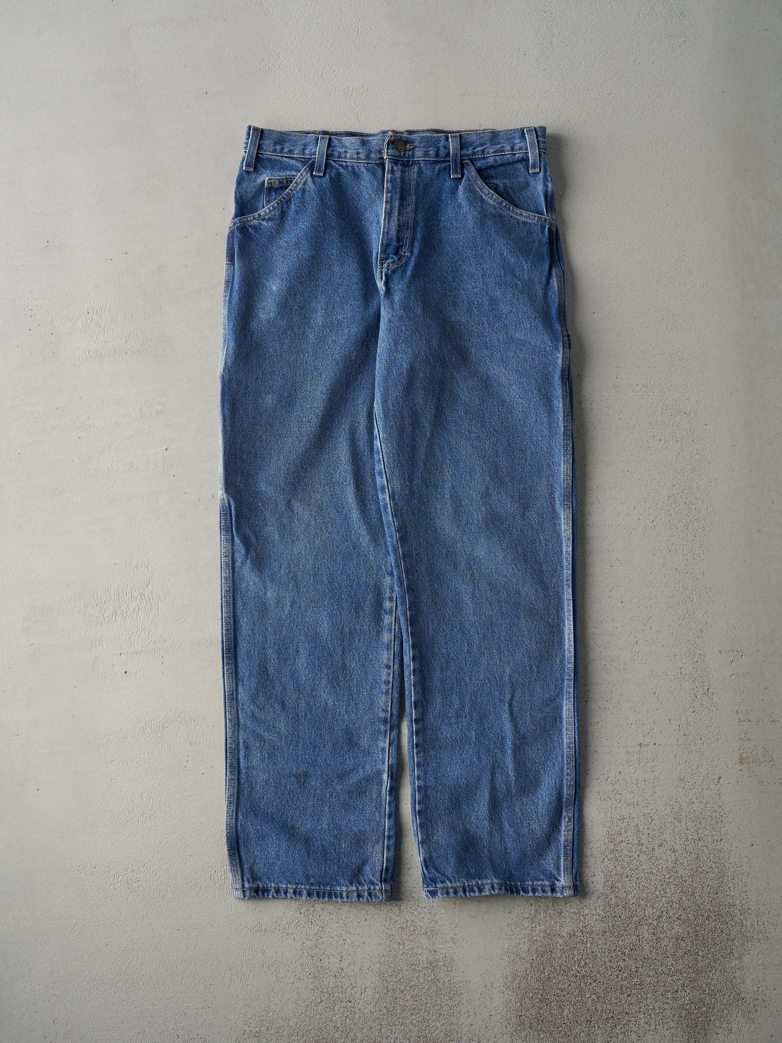 Vintage 90s Mid Wash Relaxed Fit Dickies Denim Carpenter Pants (32.5x31)