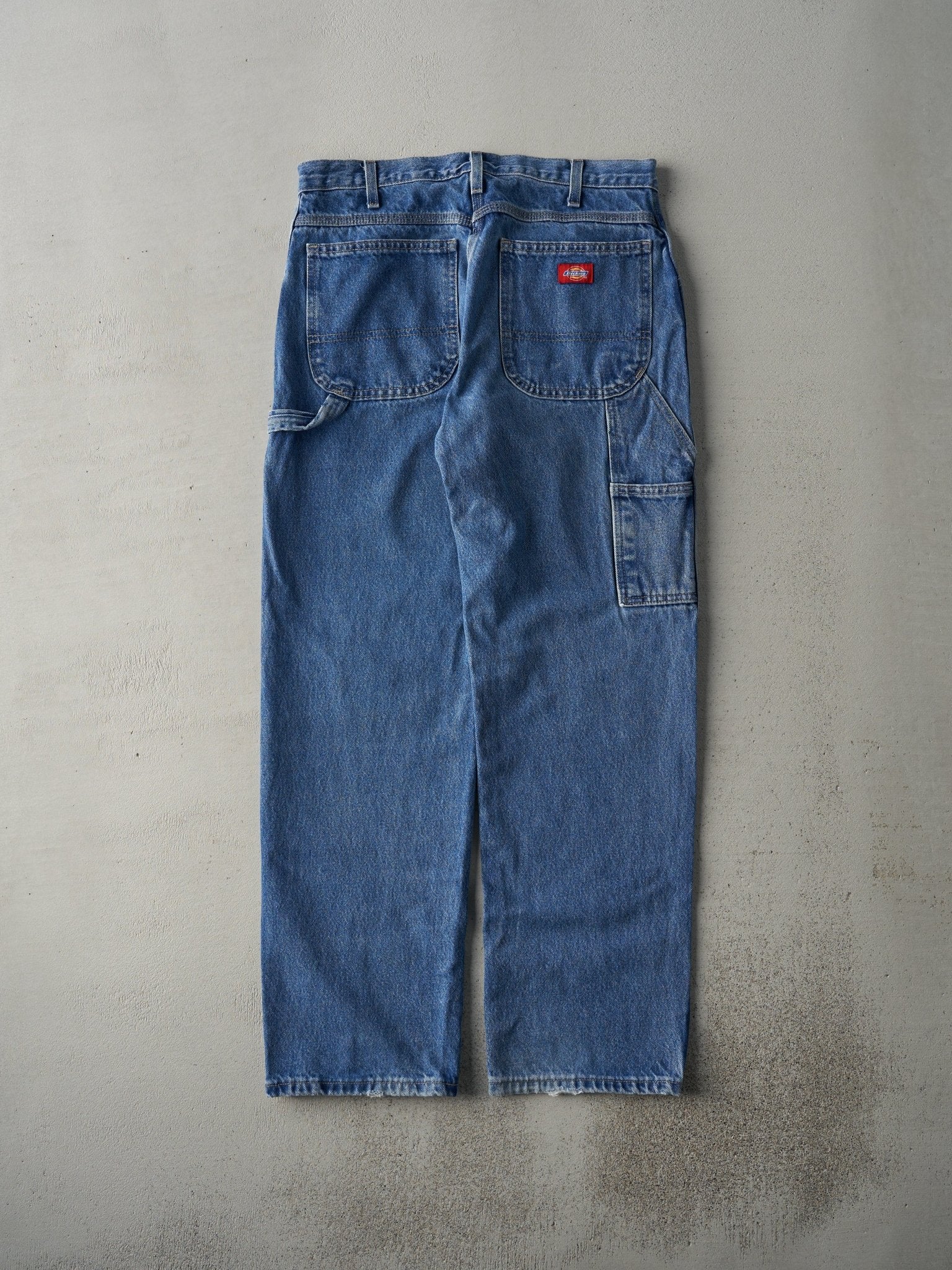 Vintage 90s Mid Wash Relaxed Fit Dickies Denim Carpenter Pants (32.5x31)