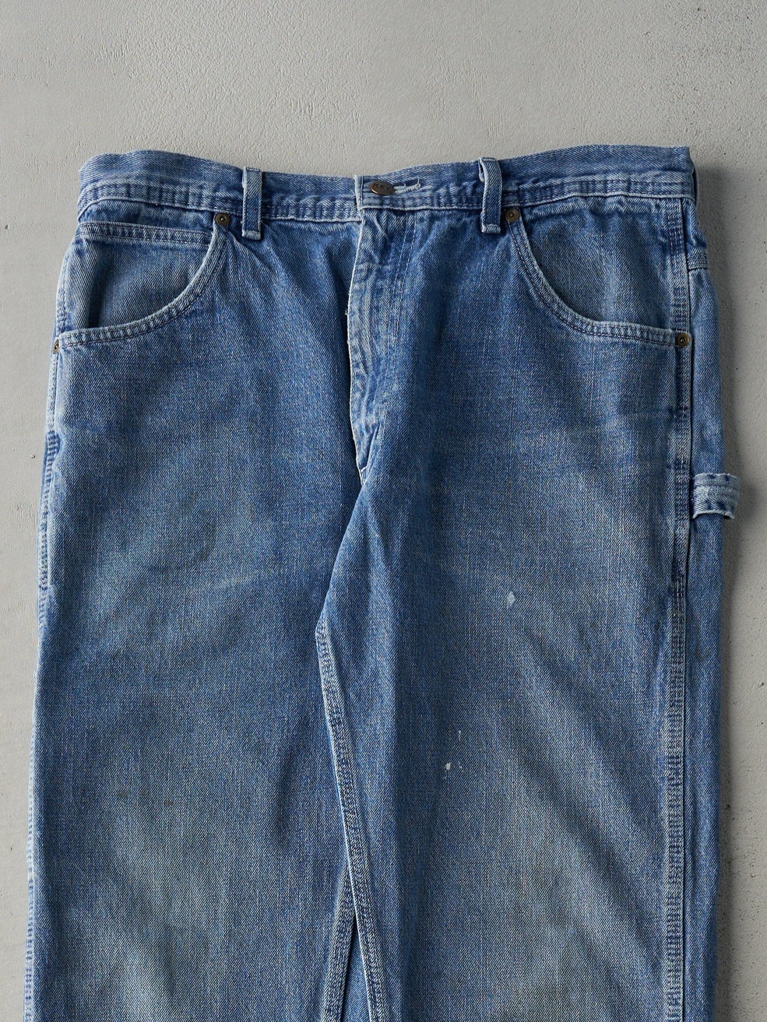 Vintage 90s Light Wash Key Apparel Denim Carpenter Pants (34x34.5)