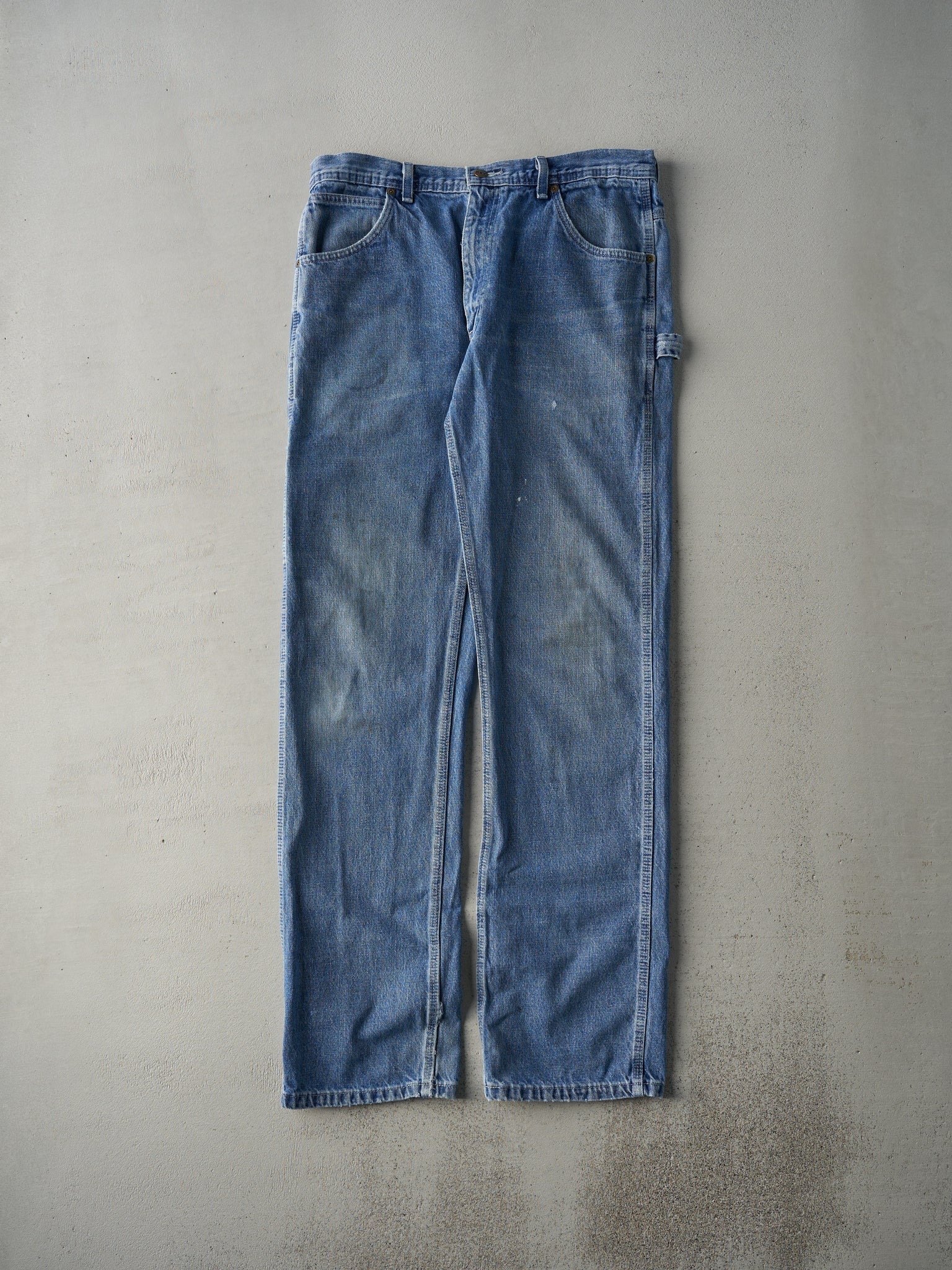 Vintage 90s Light Wash Key Apparel Denim Carpenter Pants (34x34.5)