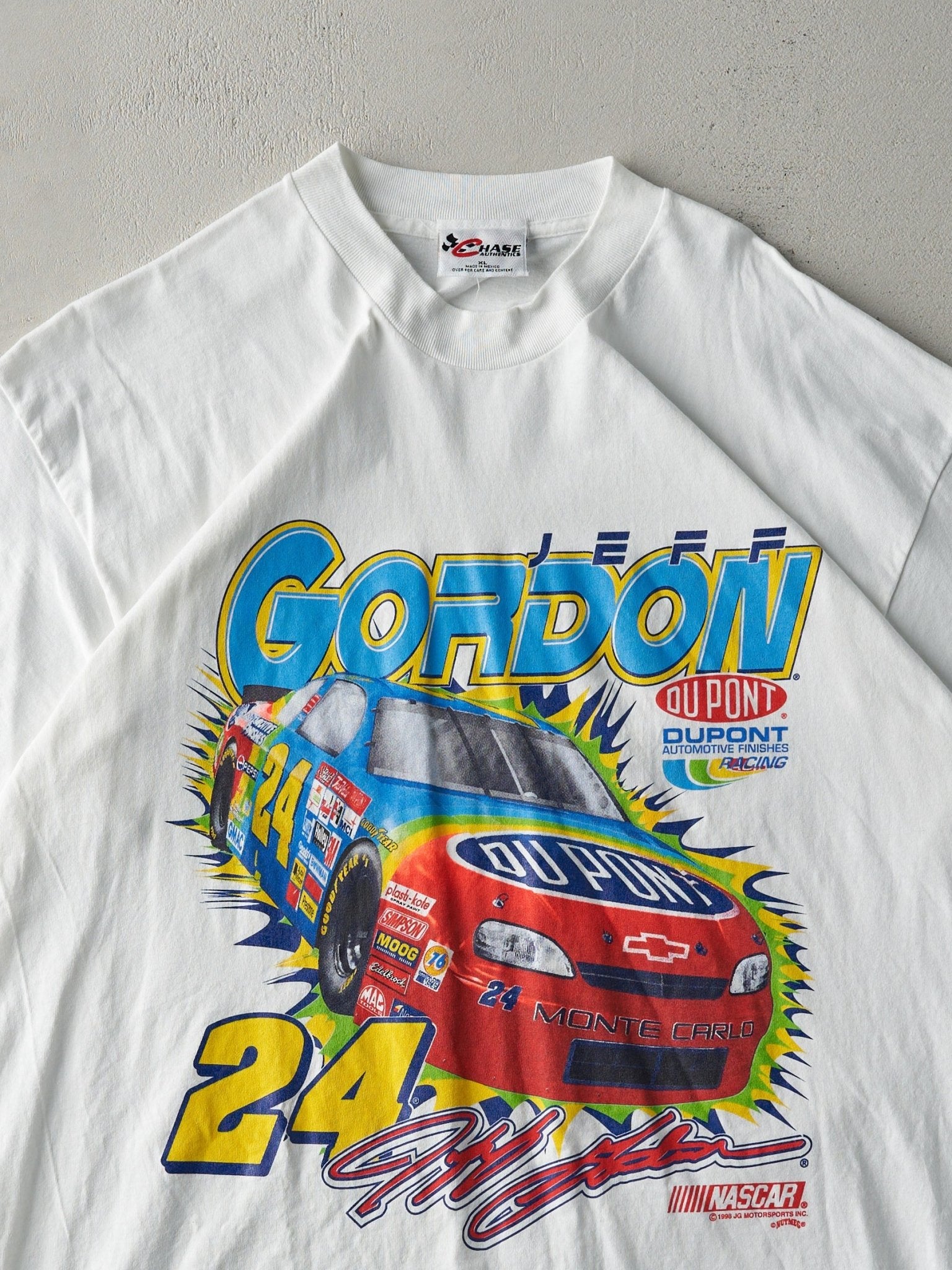 Vintage 98' White Jeff Gordon Nascar Tee (L)