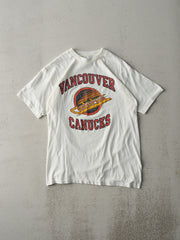 Vintage 80s White Vancouver Canucks Single Stitch Tee (XS/S)