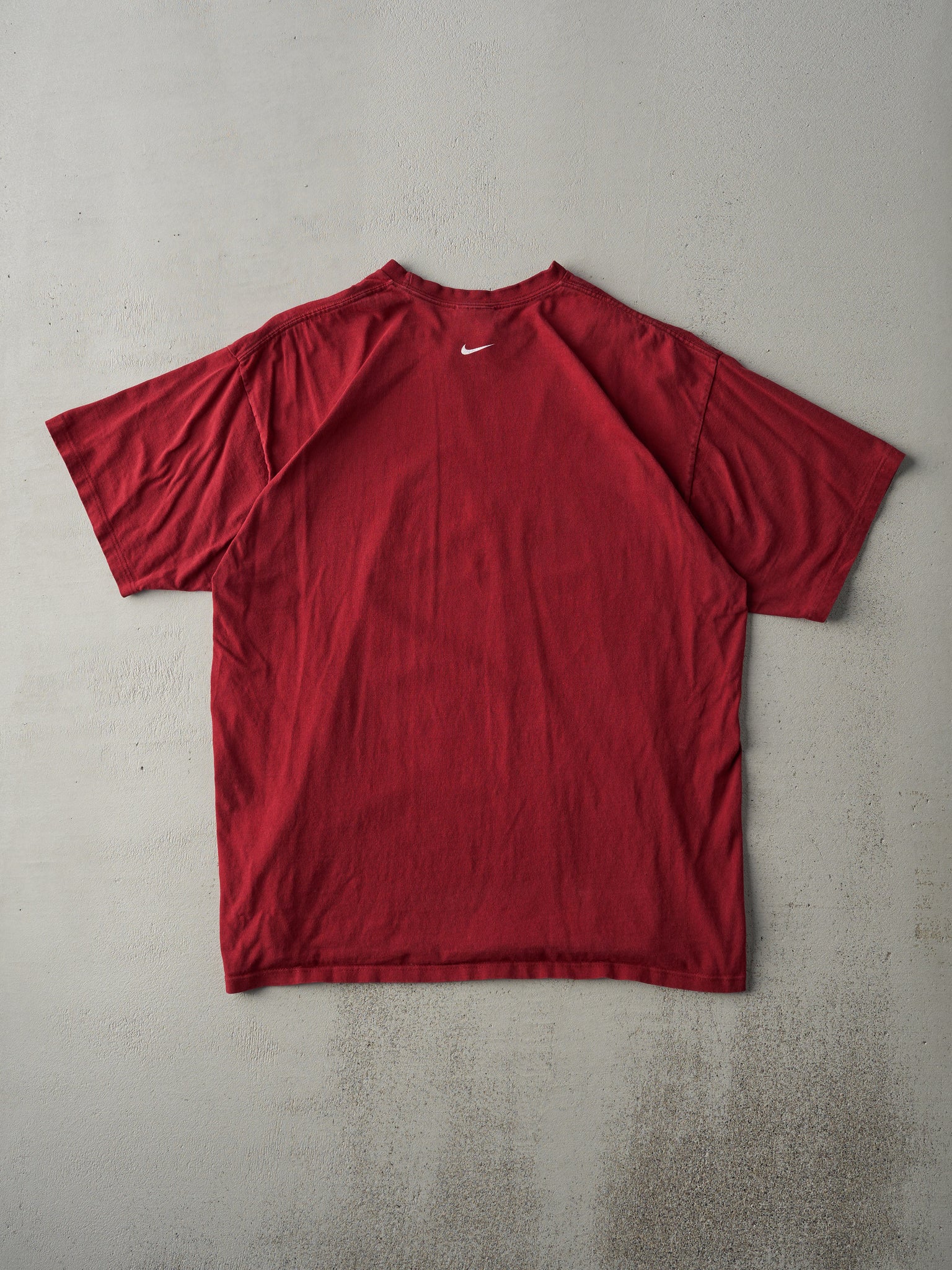 Vintage Y2K Cranberry Red "Just Do It" Tee (L)