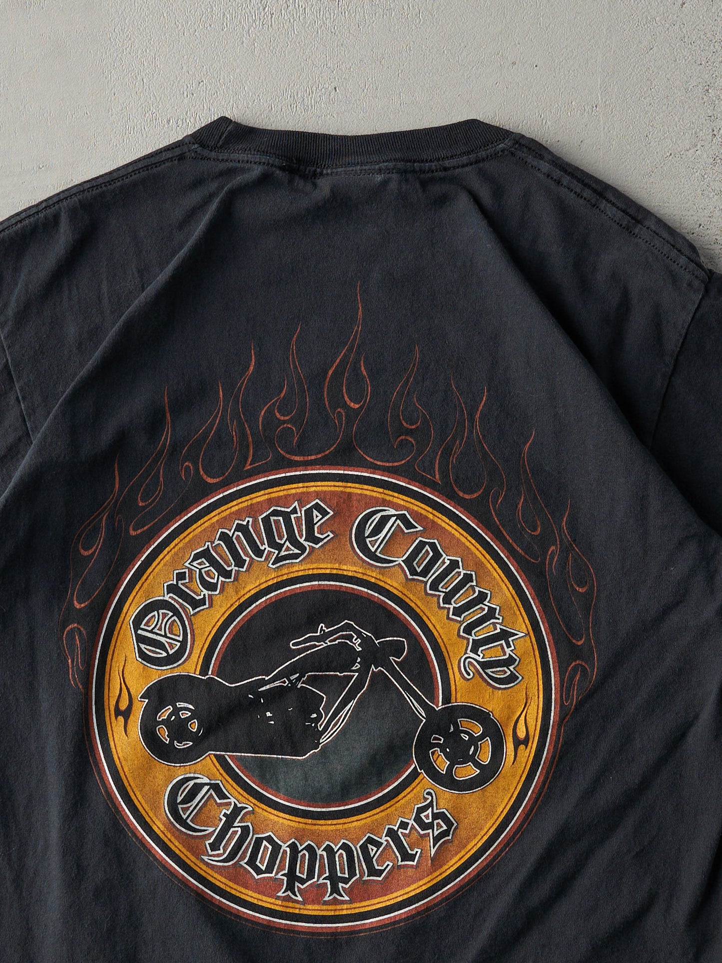 Vintage Y2K Black Orange County Choppers Tee (S)