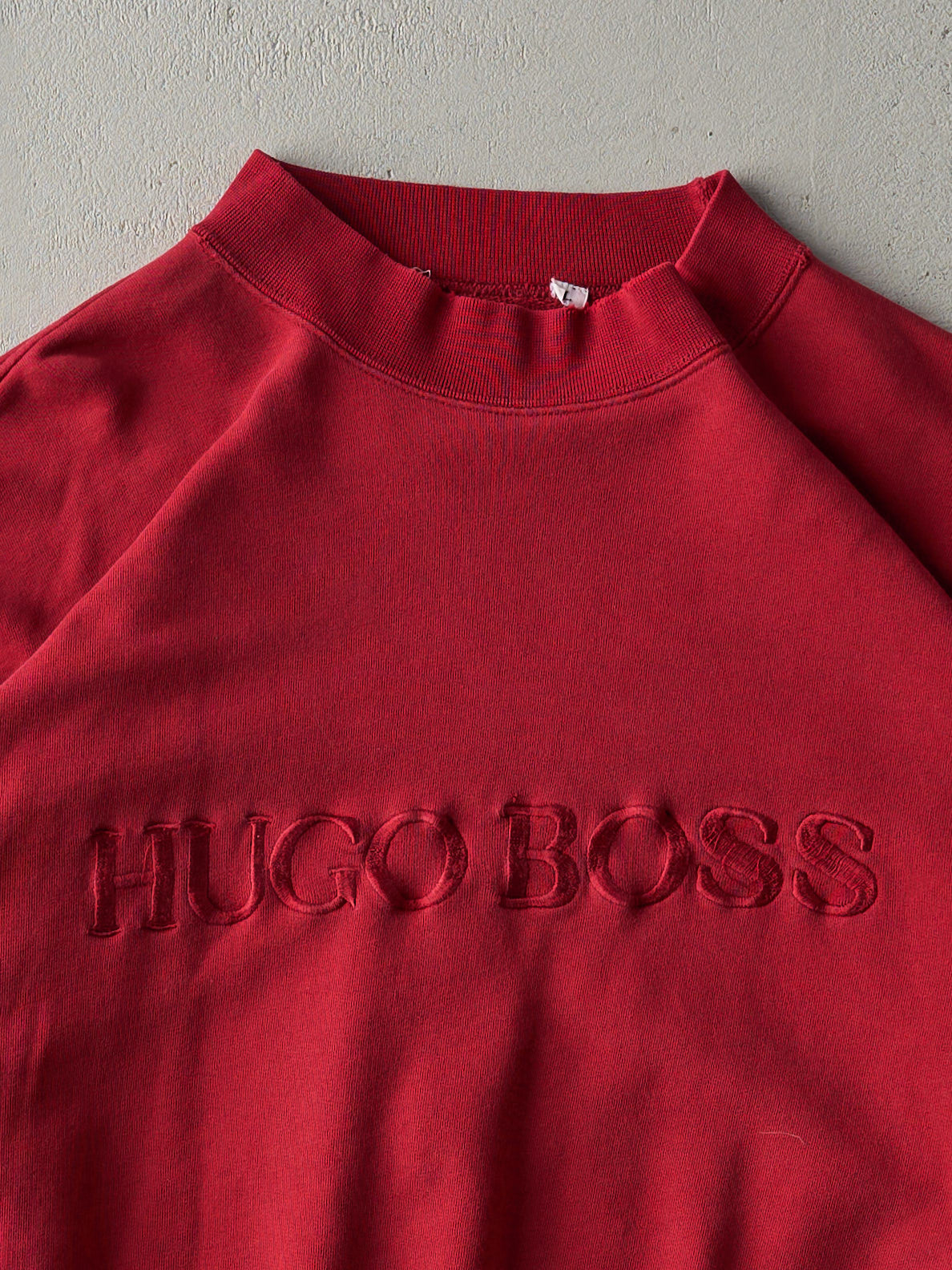 Vintage 90s Red Hugo Boss Embroidered Crewneck (M/L)