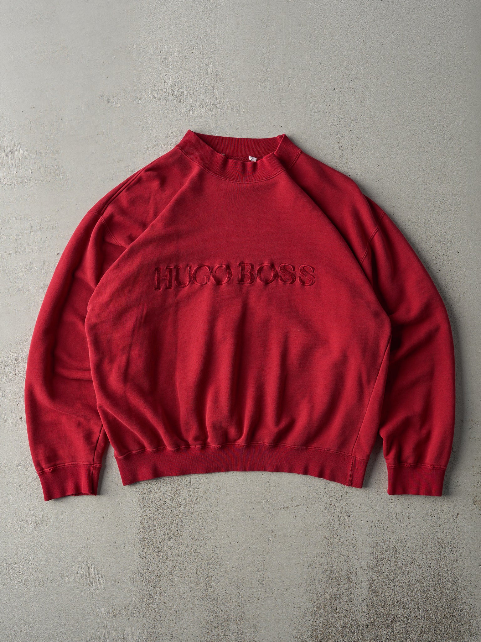 Vintage 90s Red Hugo Boss Embroidered Crewneck (M/L)