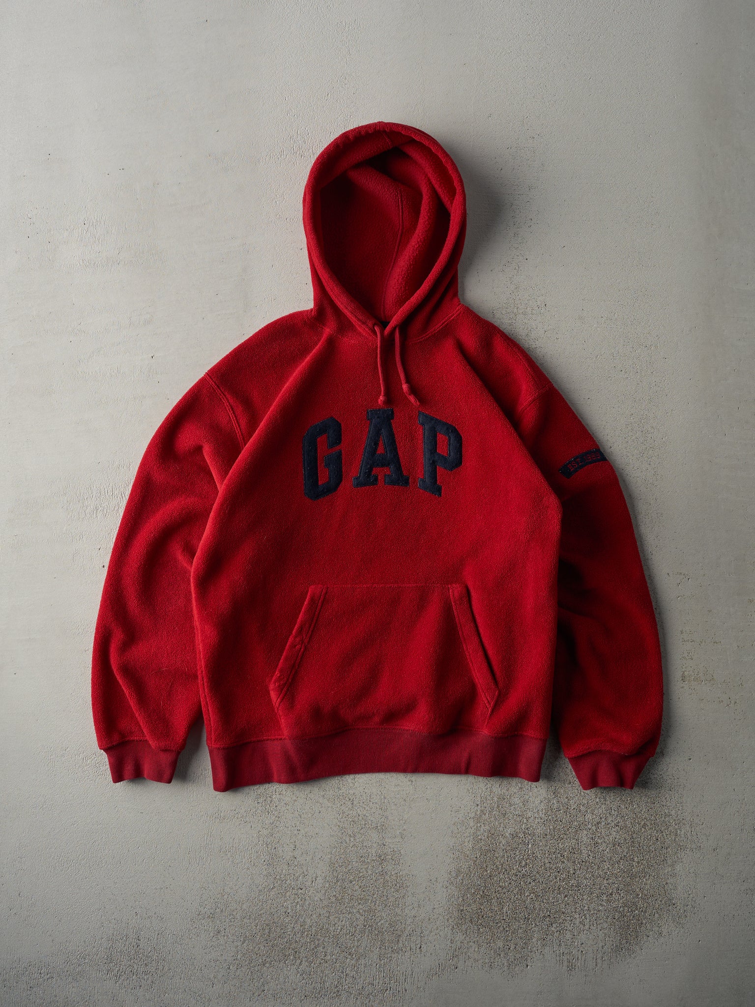 Vintage Y2K Burgundy Gap Fleece Hoodie (M/L)