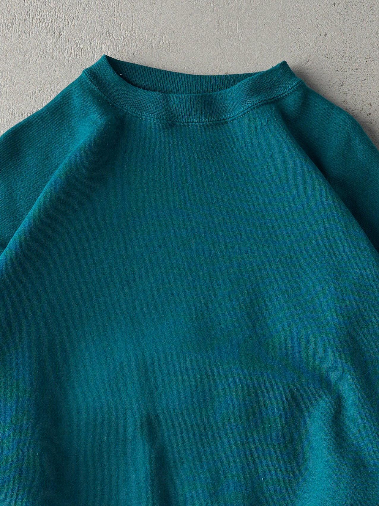 Vintage 90s Teal Blank Crewneck (L)