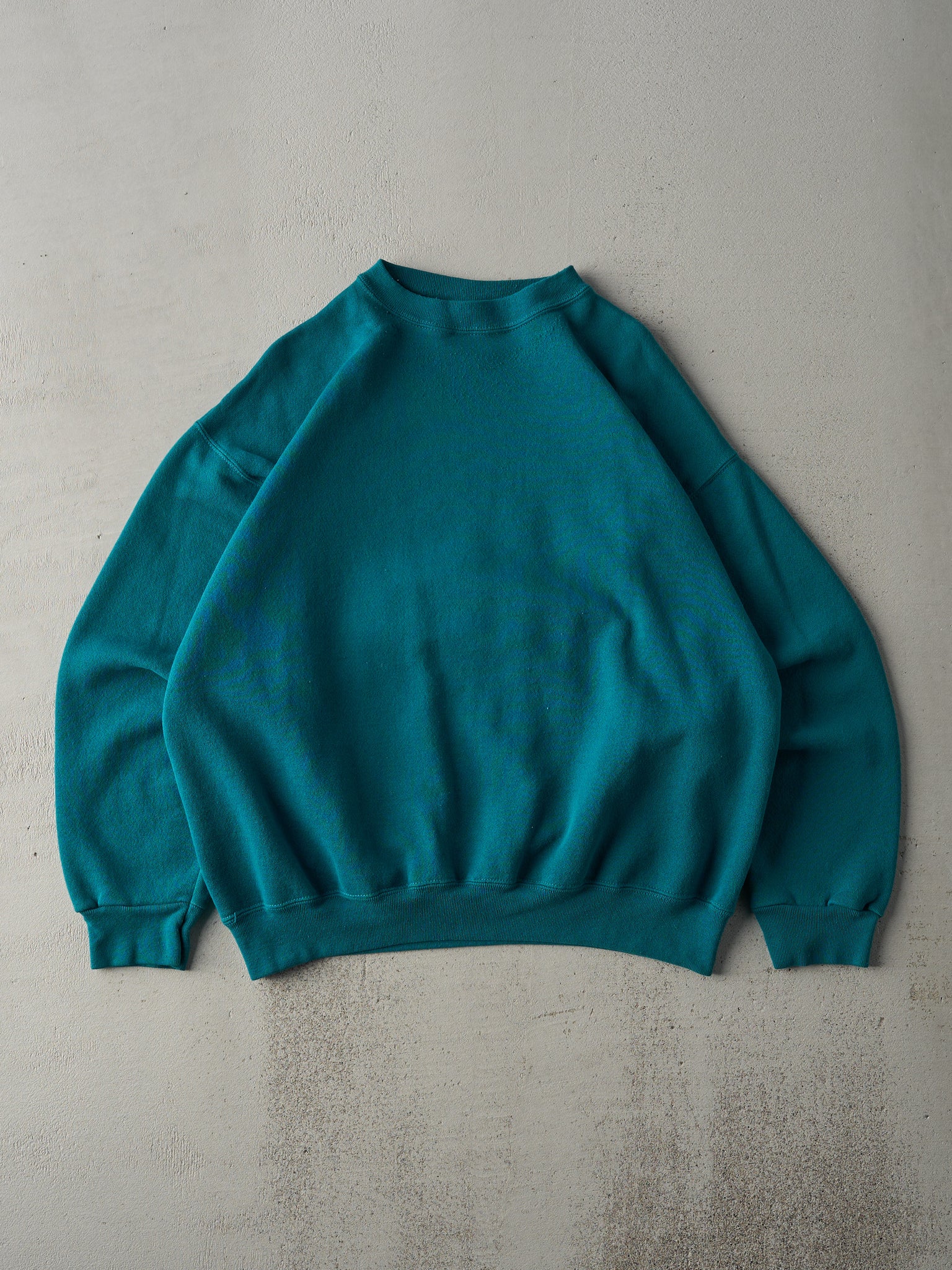 Vintage 90s Teal Blank Crewneck (L)