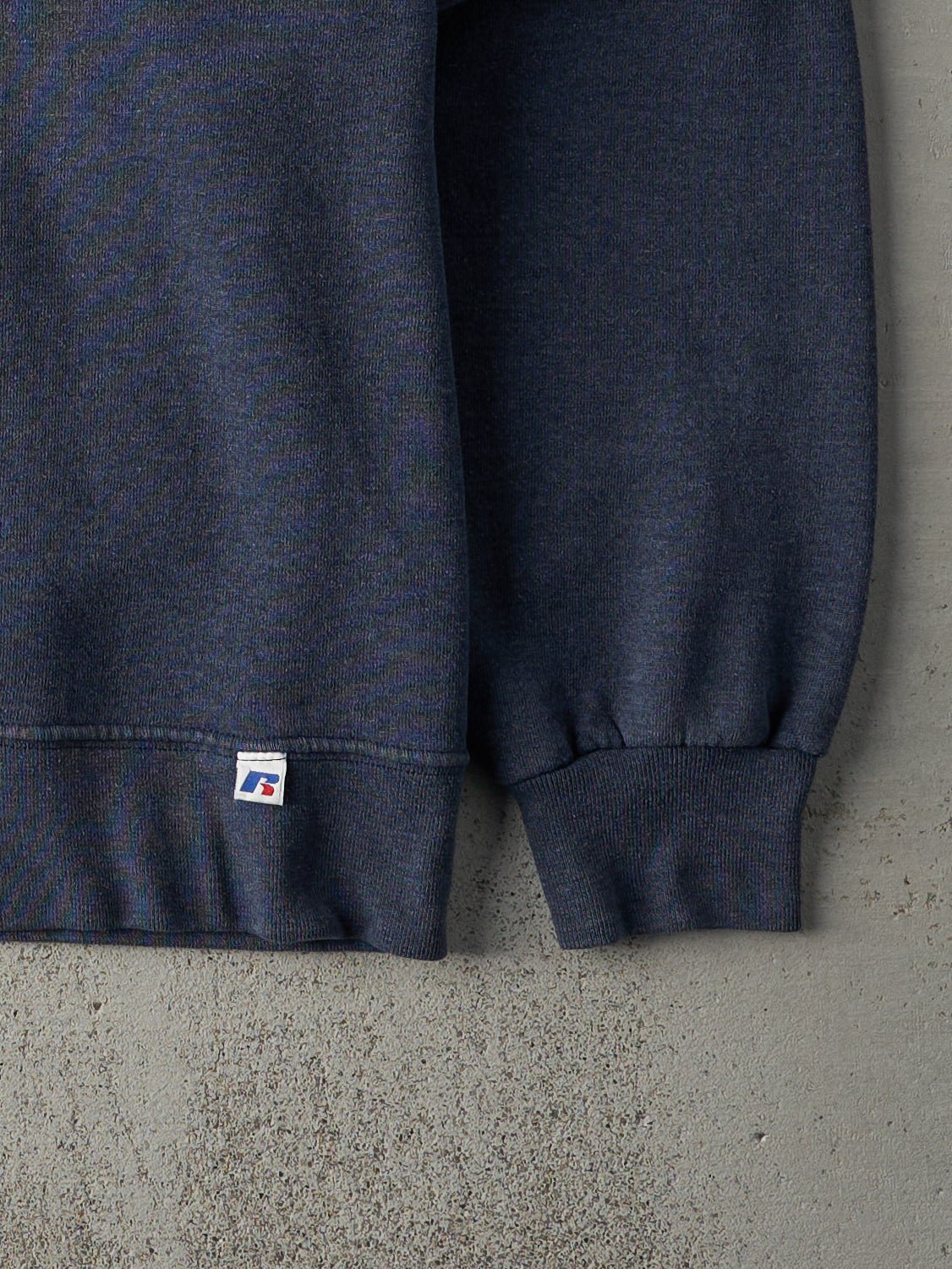 Vintage Y2K Washed Navy Russell Athletics Blank Crewneck (L)
