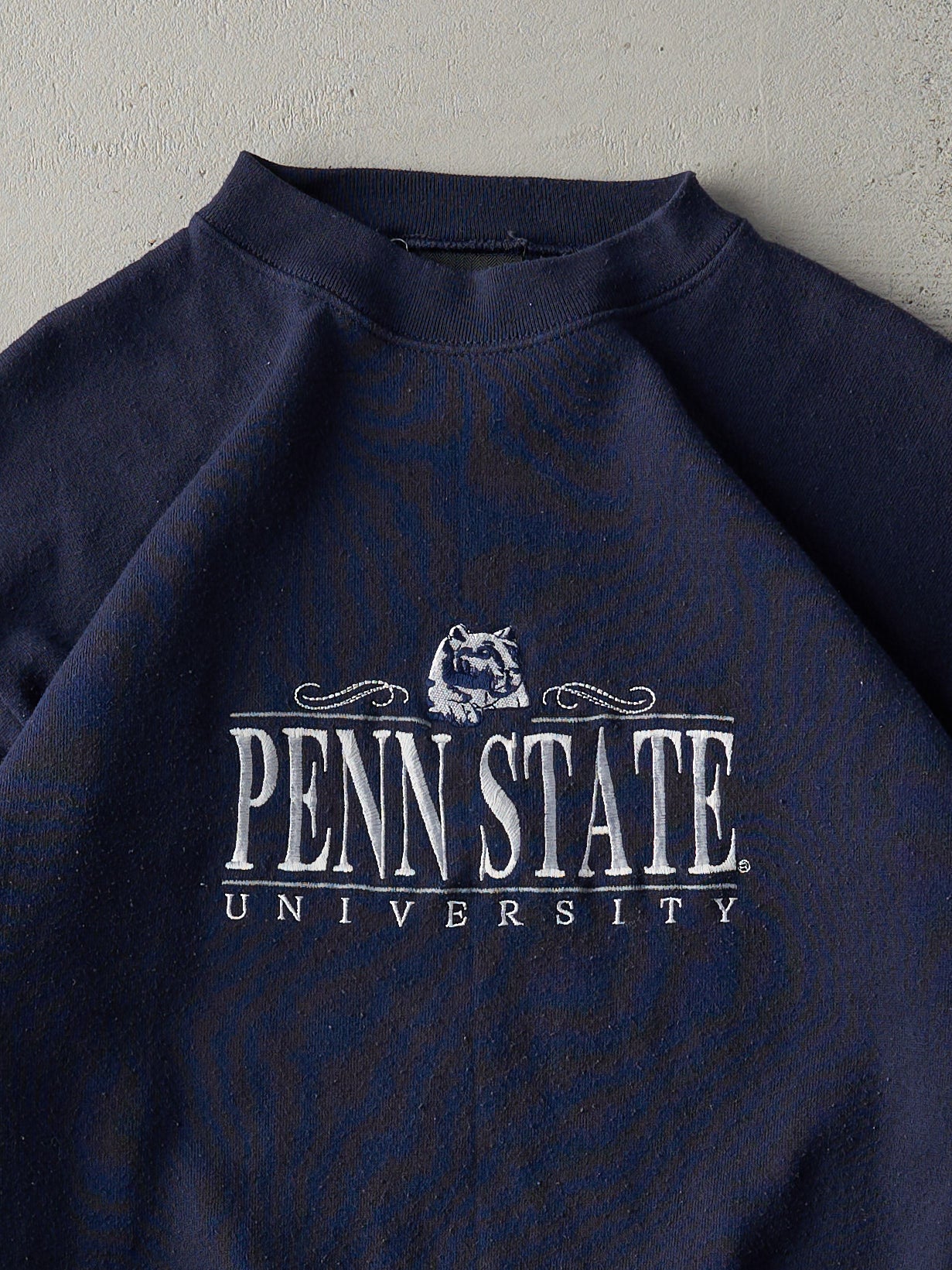 Vintage 90s Navy Penn State Embroidered Crewneck (M)