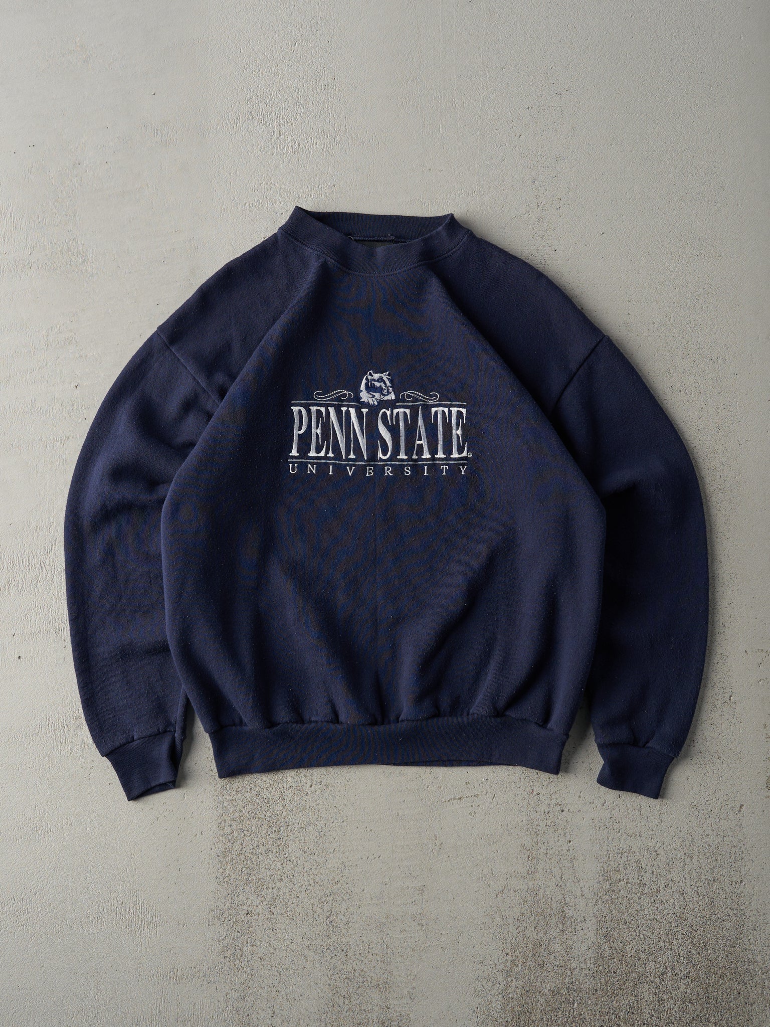 Vintage 90s Navy Penn State Embroidered Crewneck (M)